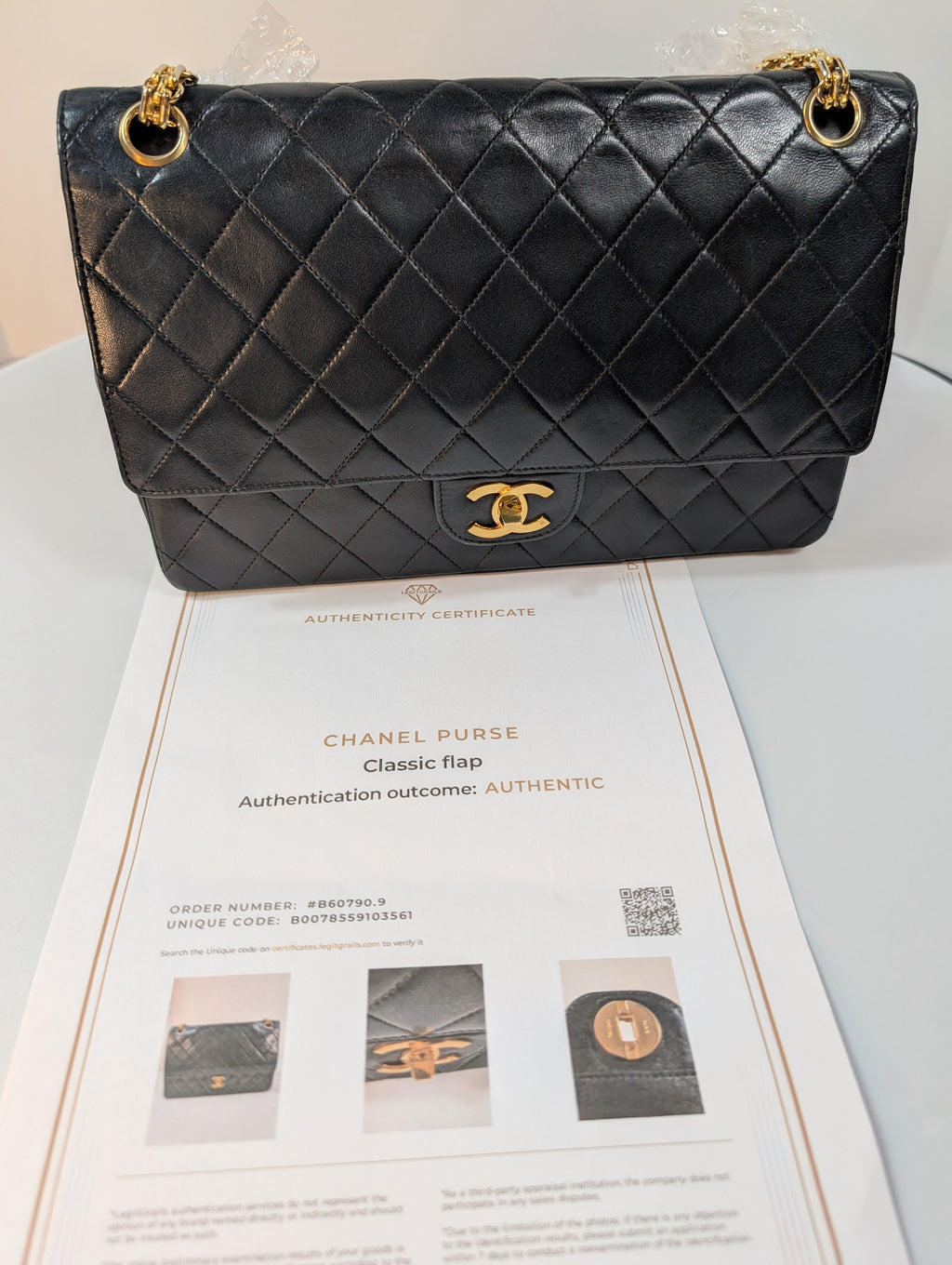Chanel Rare Vintage Classic Black Lambskin Double Flap (1985)