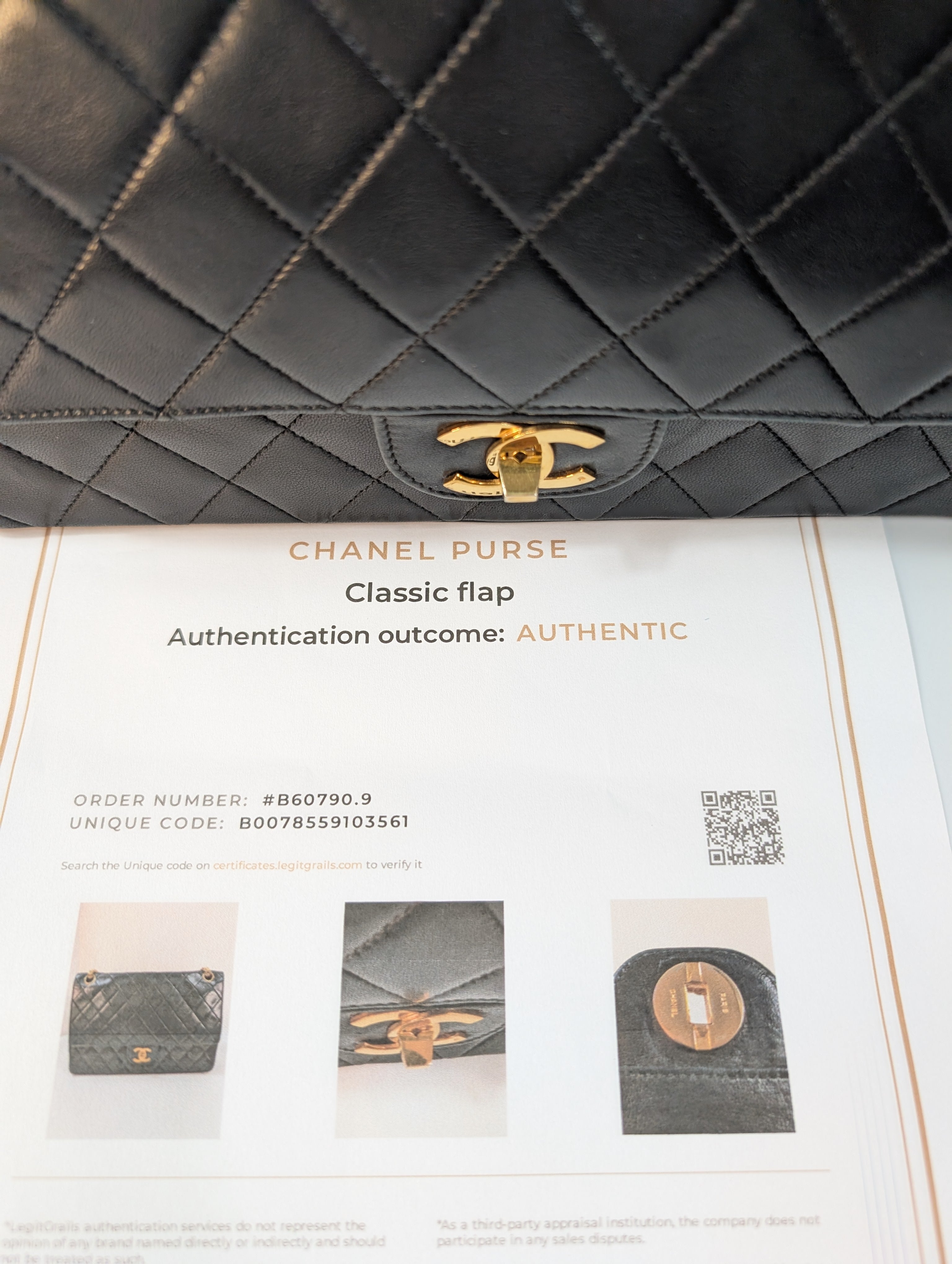 Chanel Rare Vintage Classic Black Lambskin Double Flap (1985)