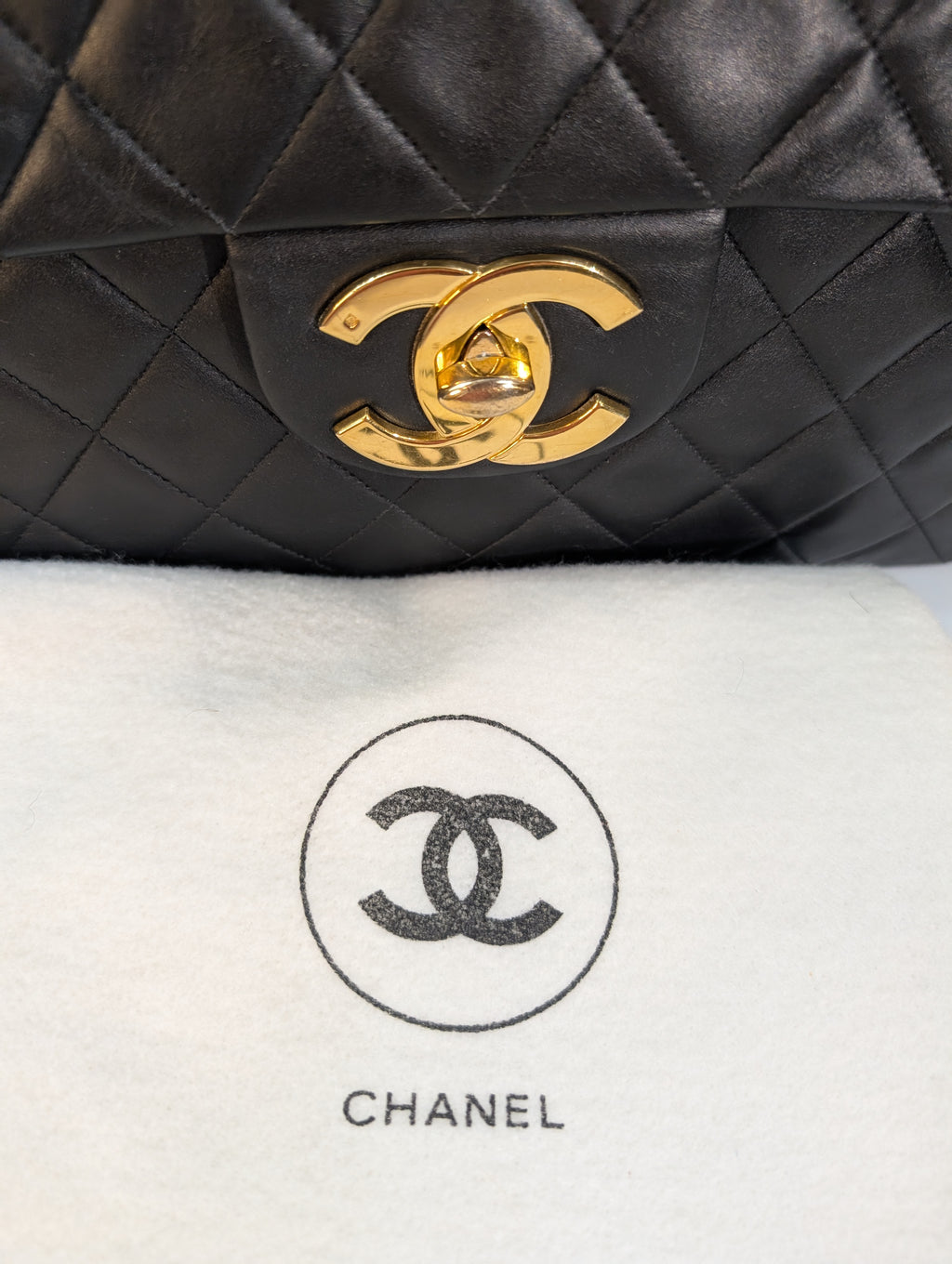 Chanel Vintage Black Series 3 Classic Maxi Calfskin Single Flap Bag