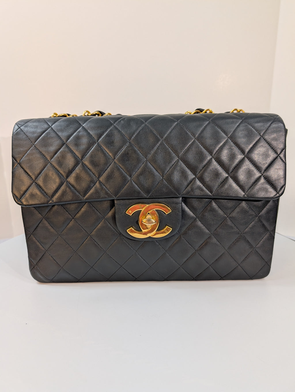 Chanel Vintage Black Series 3 Classic Maxi Calfskin Single Flap Bag