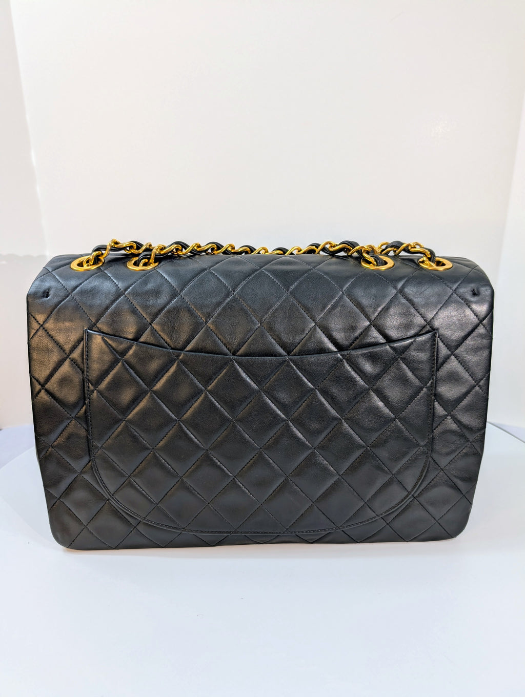 Chanel Vintage Black Series 3 Classic Maxi Calfskin Single Flap Bag