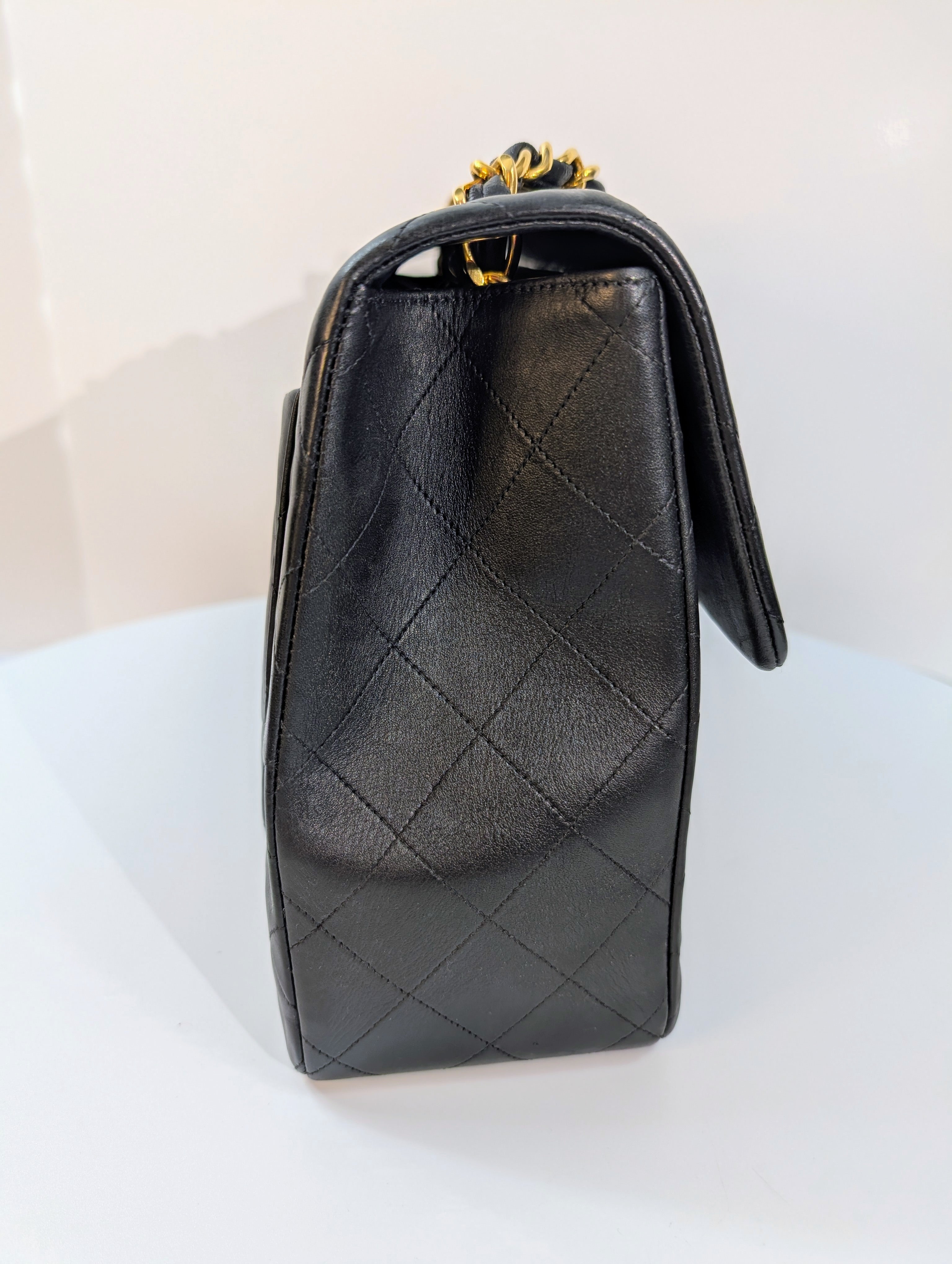 Chanel Vintage Black Series 3 Classic Maxi Calfskin Single Flap Bag