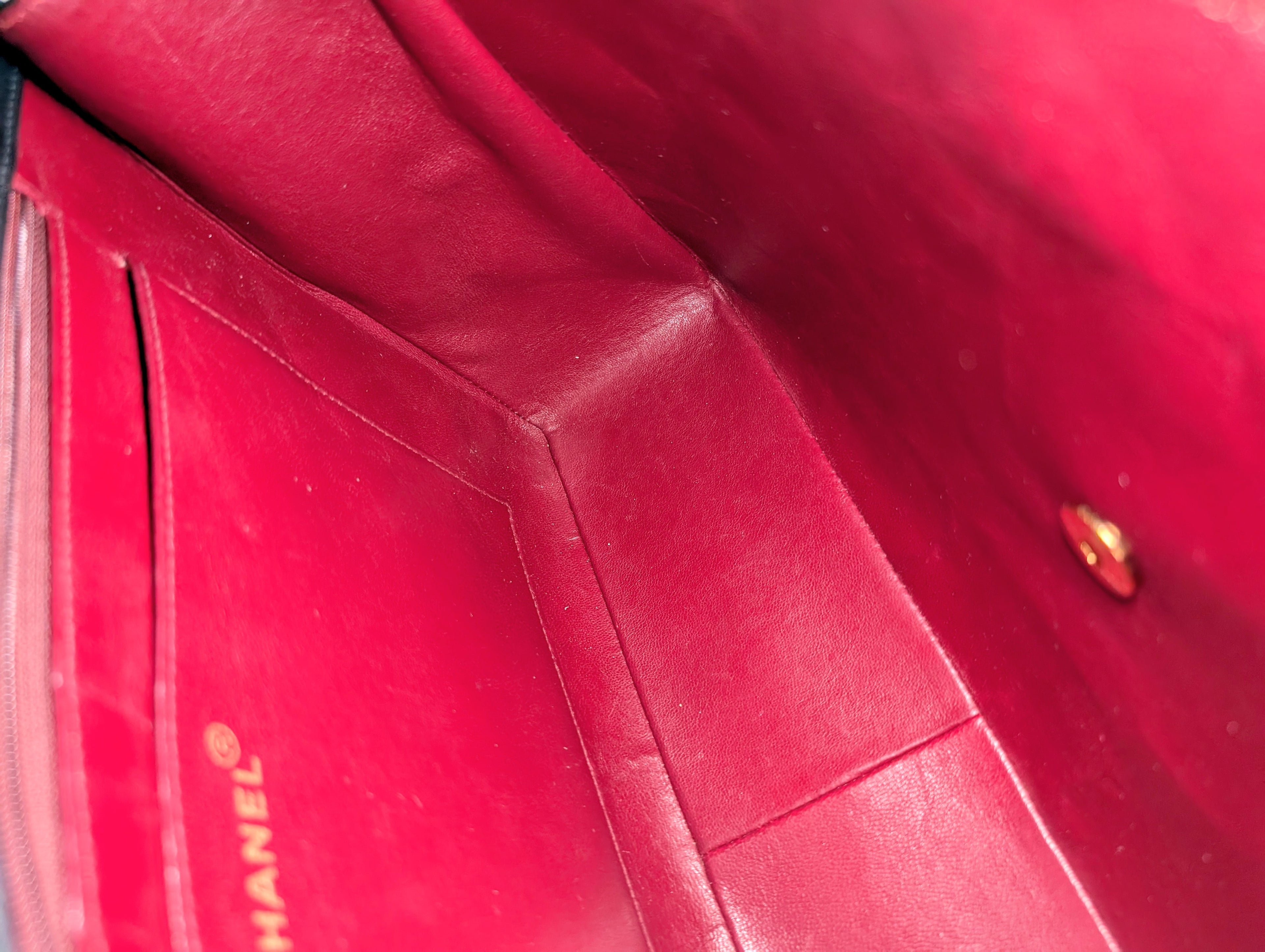 Chanel Vintage Black Series 3 Classic Maxi Calfskin Single Flap Bag