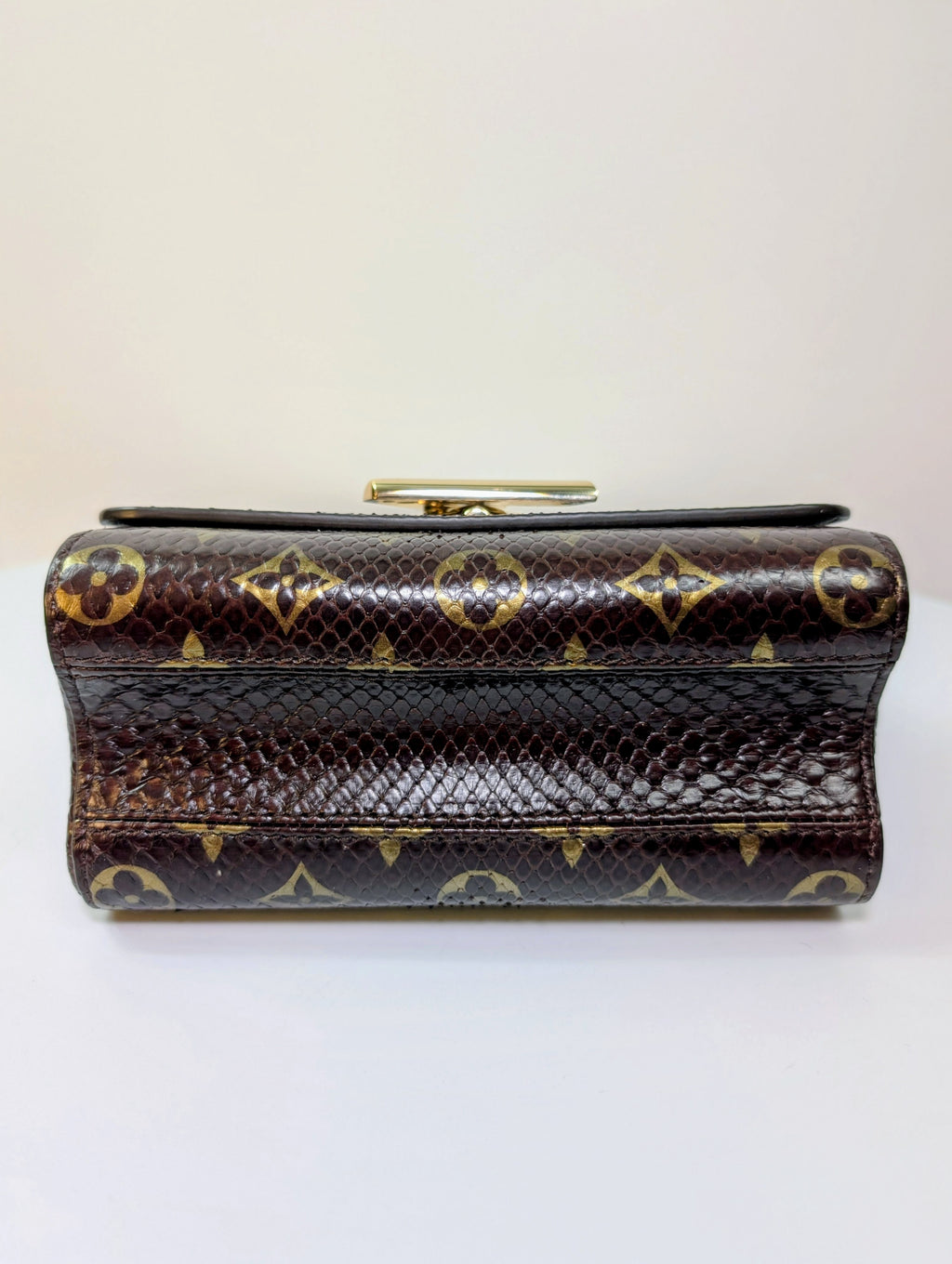 Louis Vuitton Brown Glazed Python Monogram Twist PM Bag