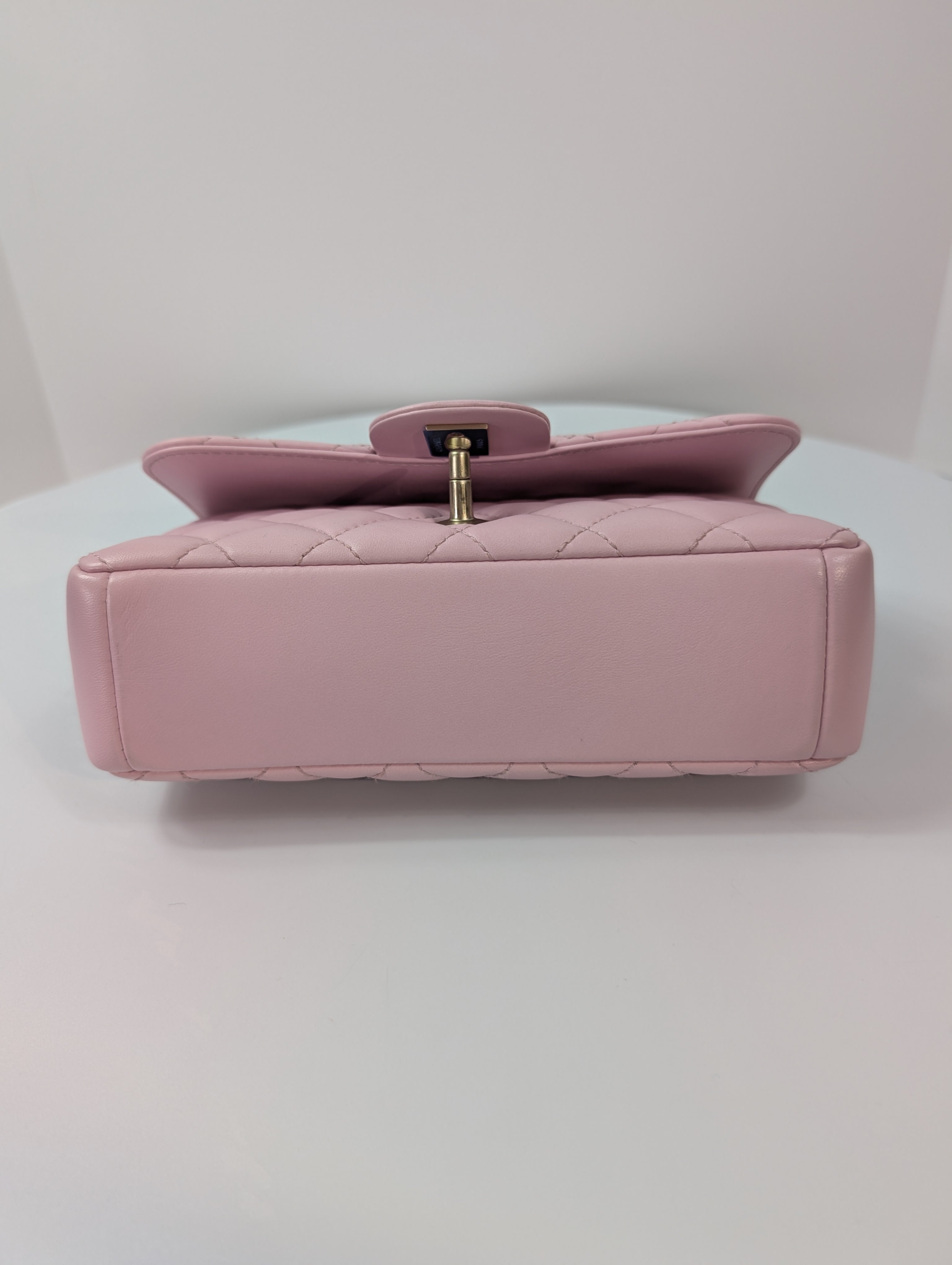 Chanel Light Pink Rose Mademoiselle Mini Rectangular Classic Flap Bag