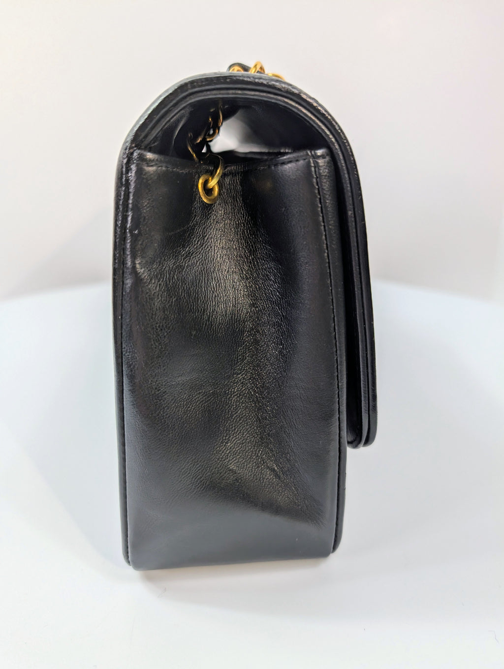 Chanel Vintage 3-Series Black Quilted Lambskin Diana Single Flap Bag