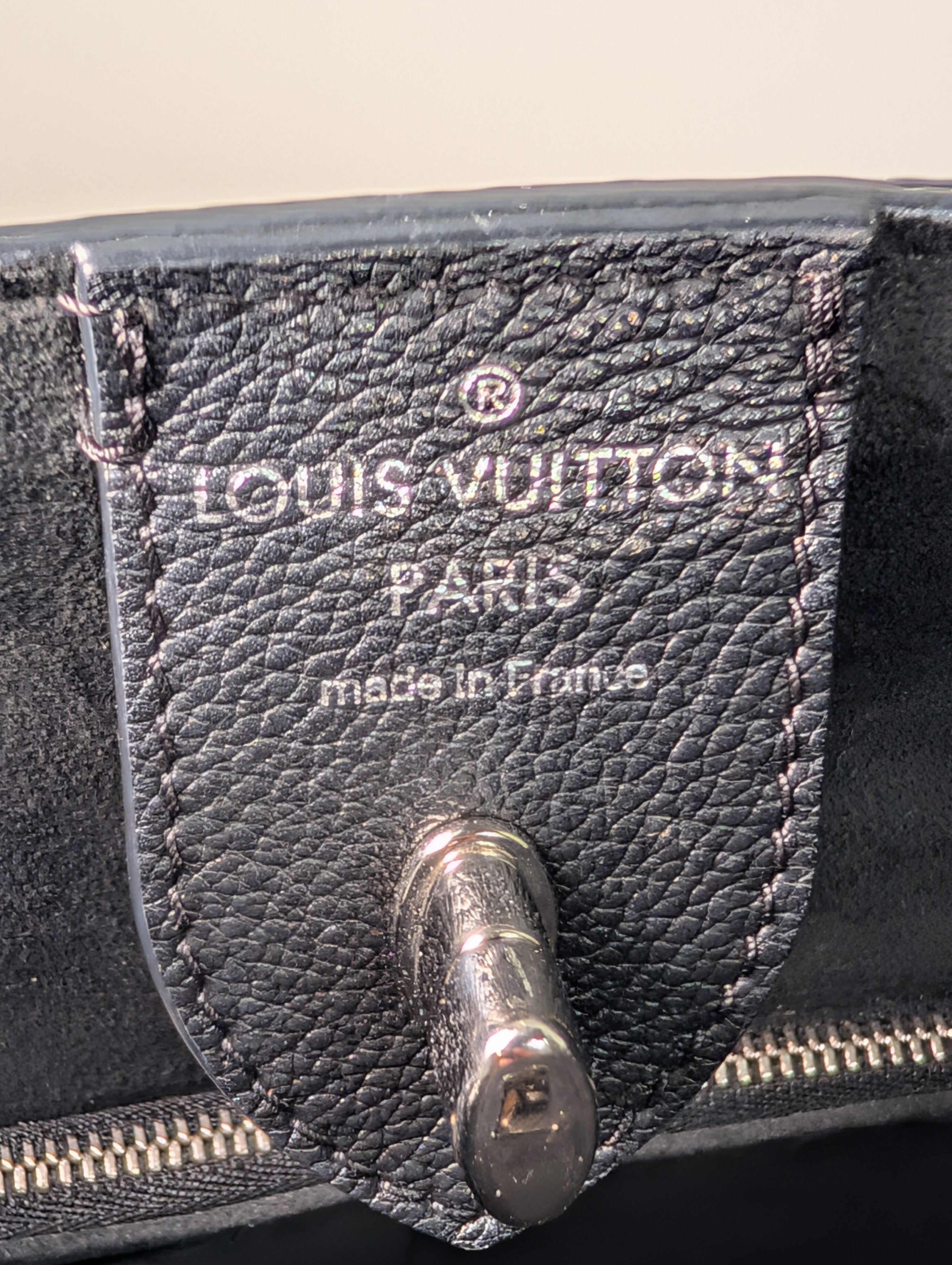 Louis Vuitton Black Grained Leather and Python Lockme Cabas Tote Bag