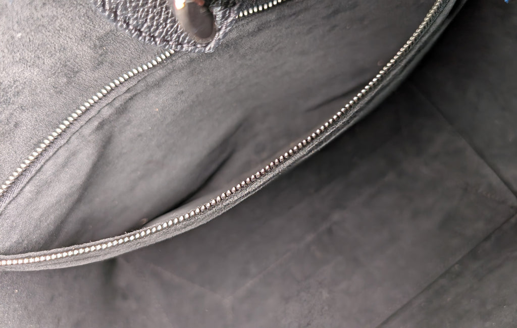 Louis Vuitton Black Grained Leather and Python Lockme Cabas Tote Bag
