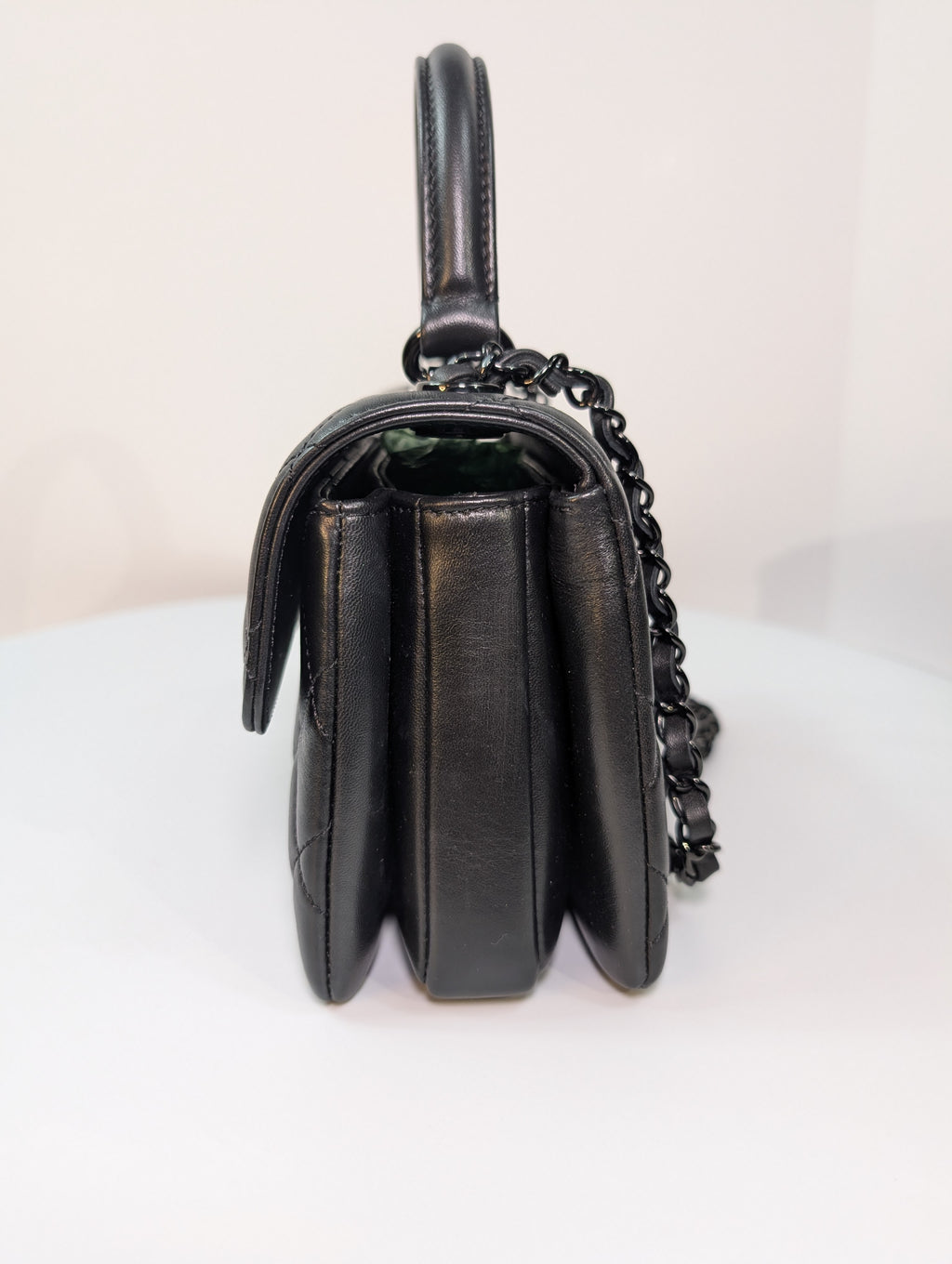 Chanel So Black Quilted Small Trendy Top Handle Flap Bag