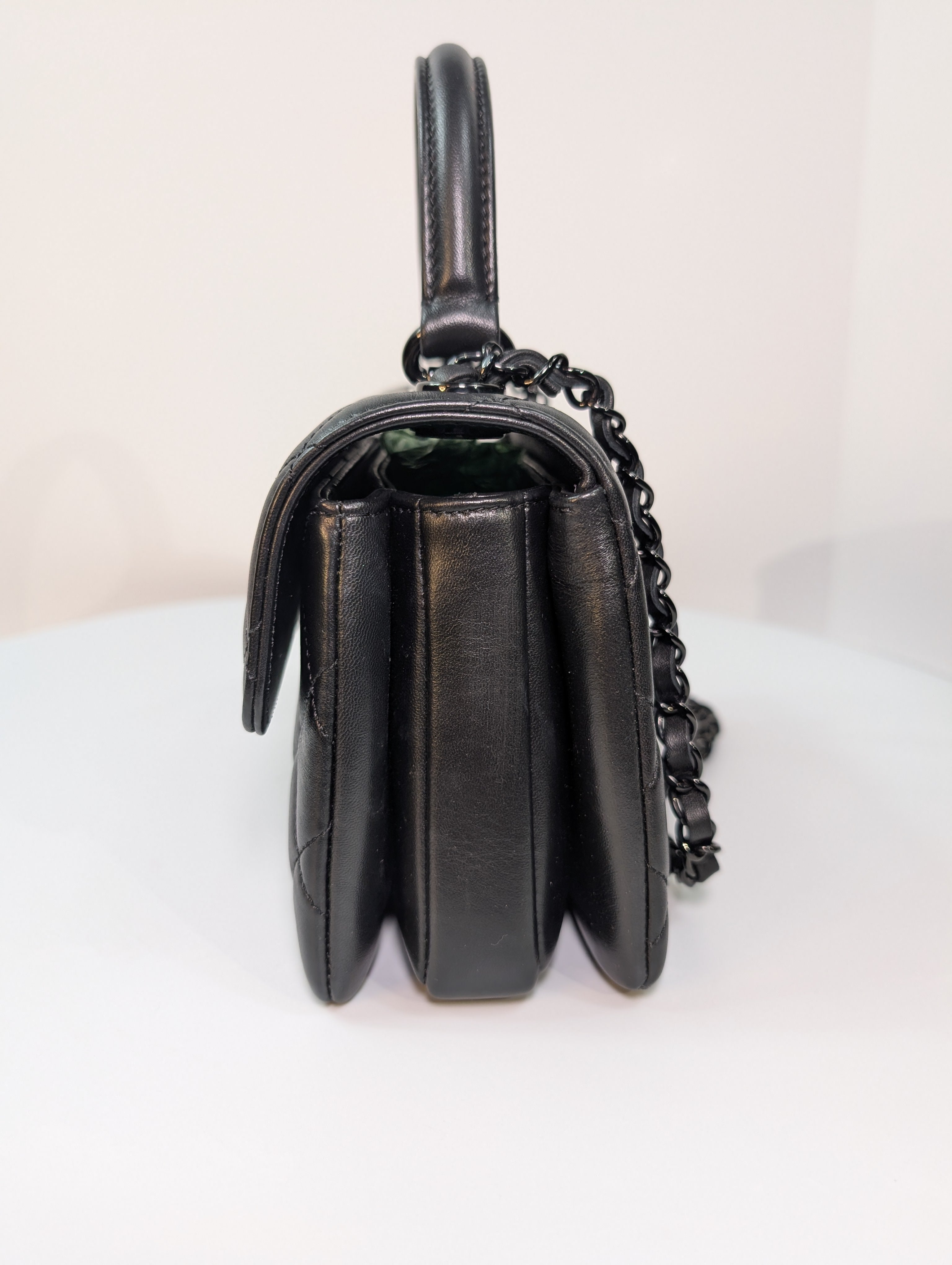 Chanel So Black Quilted Small Trendy Top Handle Flap Bag