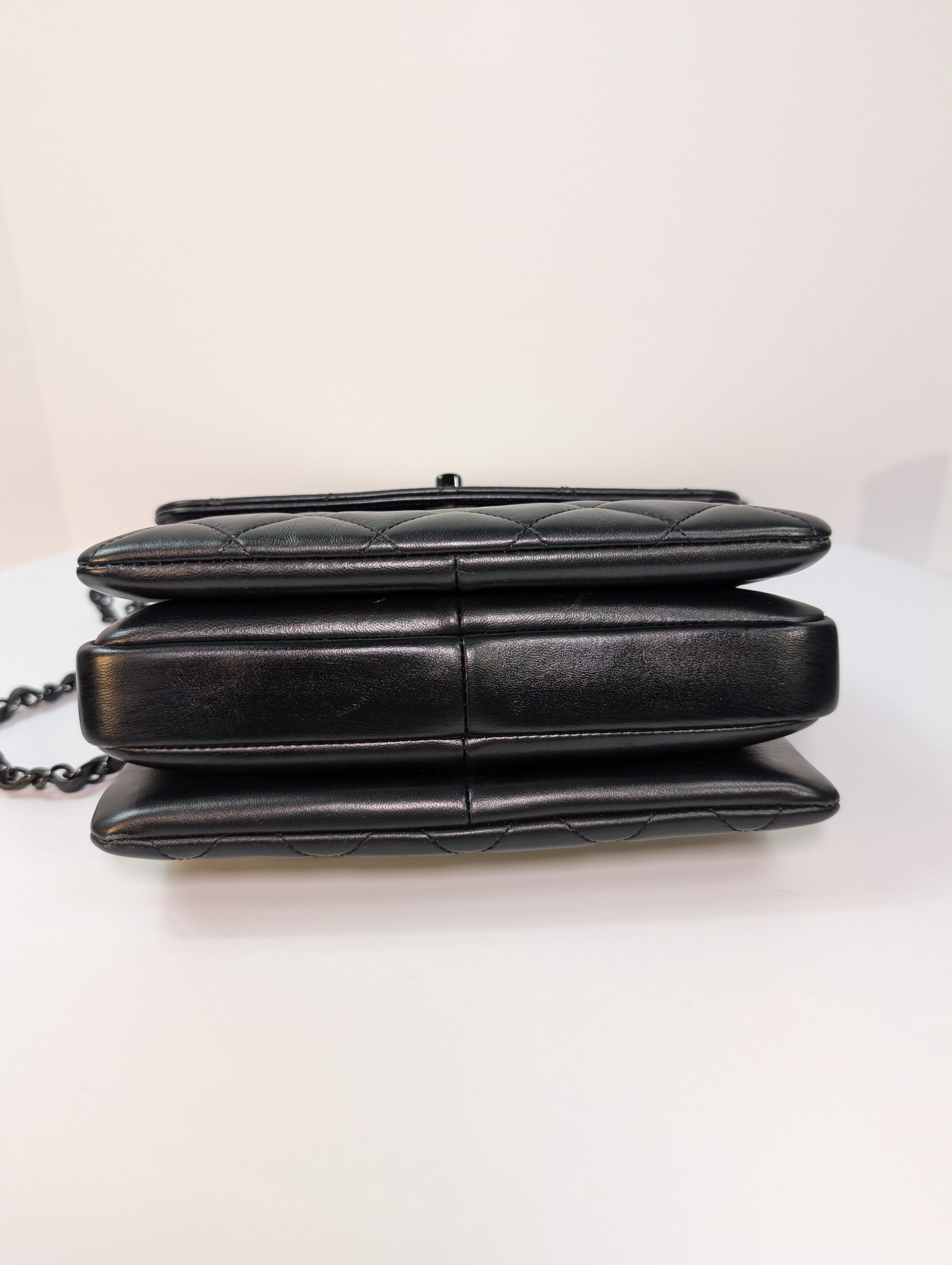 Chanel So Black Quilted Small Trendy Top Handle Flap Bag
