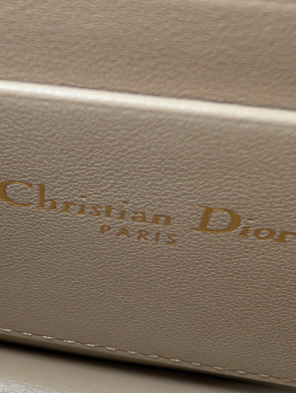 Dior “My Dior” Mini-Bag with Gold Metallic Cannage Embroidered Golden Pearl Chain