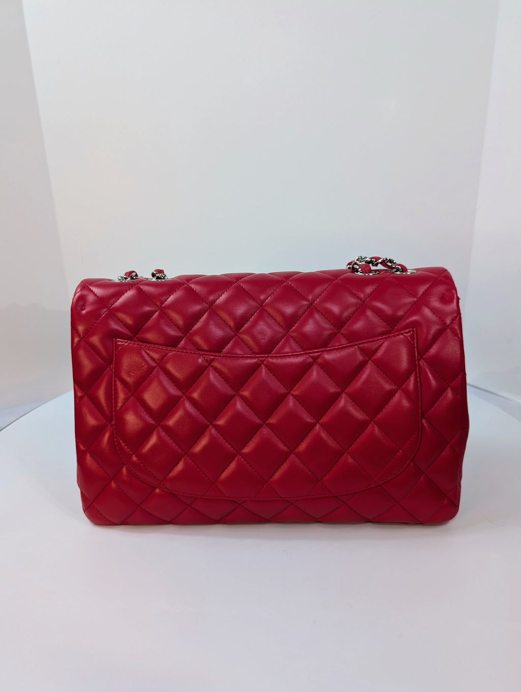 Chanel Red Classic Jumbo Single Flap Bag