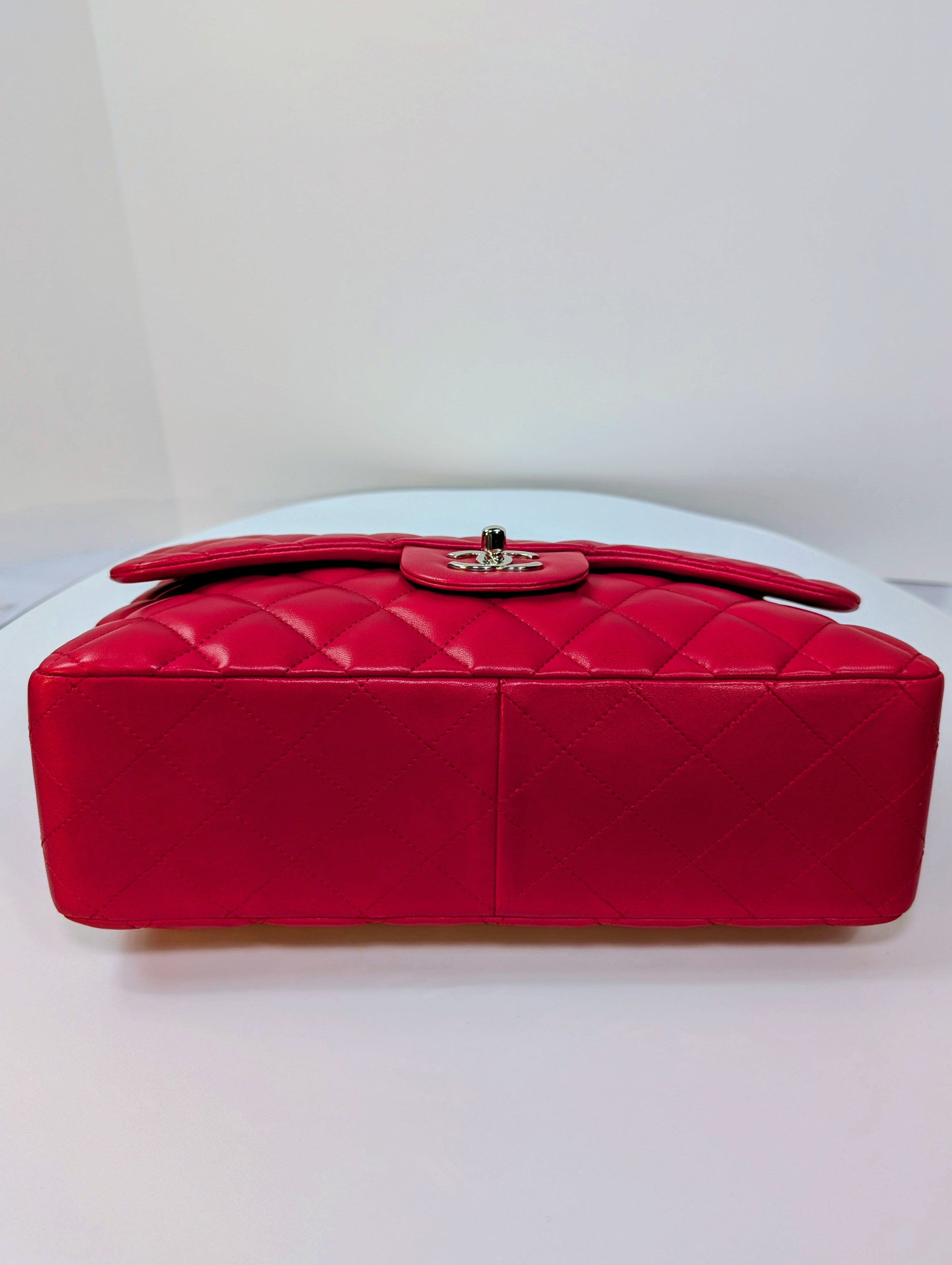 Chanel Red Classic Jumbo Single Flap Bag