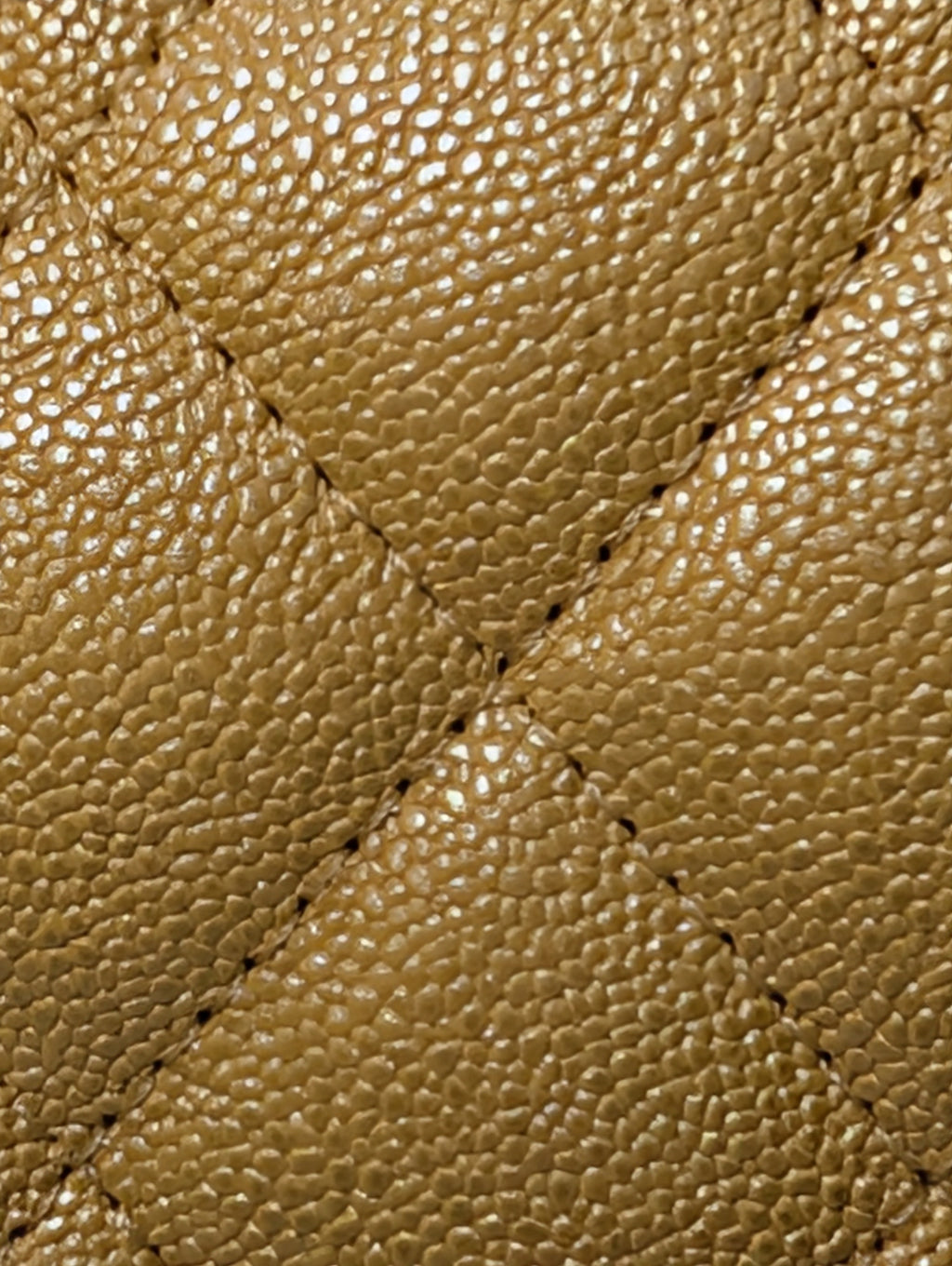 Chanel Iridescent Yellow Caviar Medium Classic Double Flap Bag