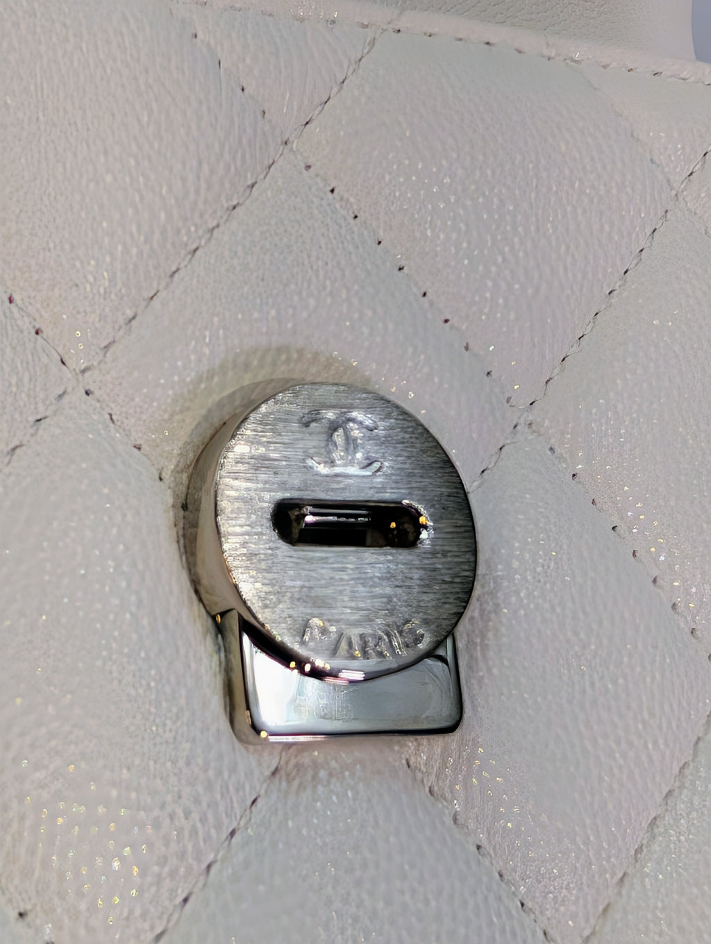 Chanel Limited-Edition Pearlized White MyEverything Caviar Mini-Flap with Black Hardware