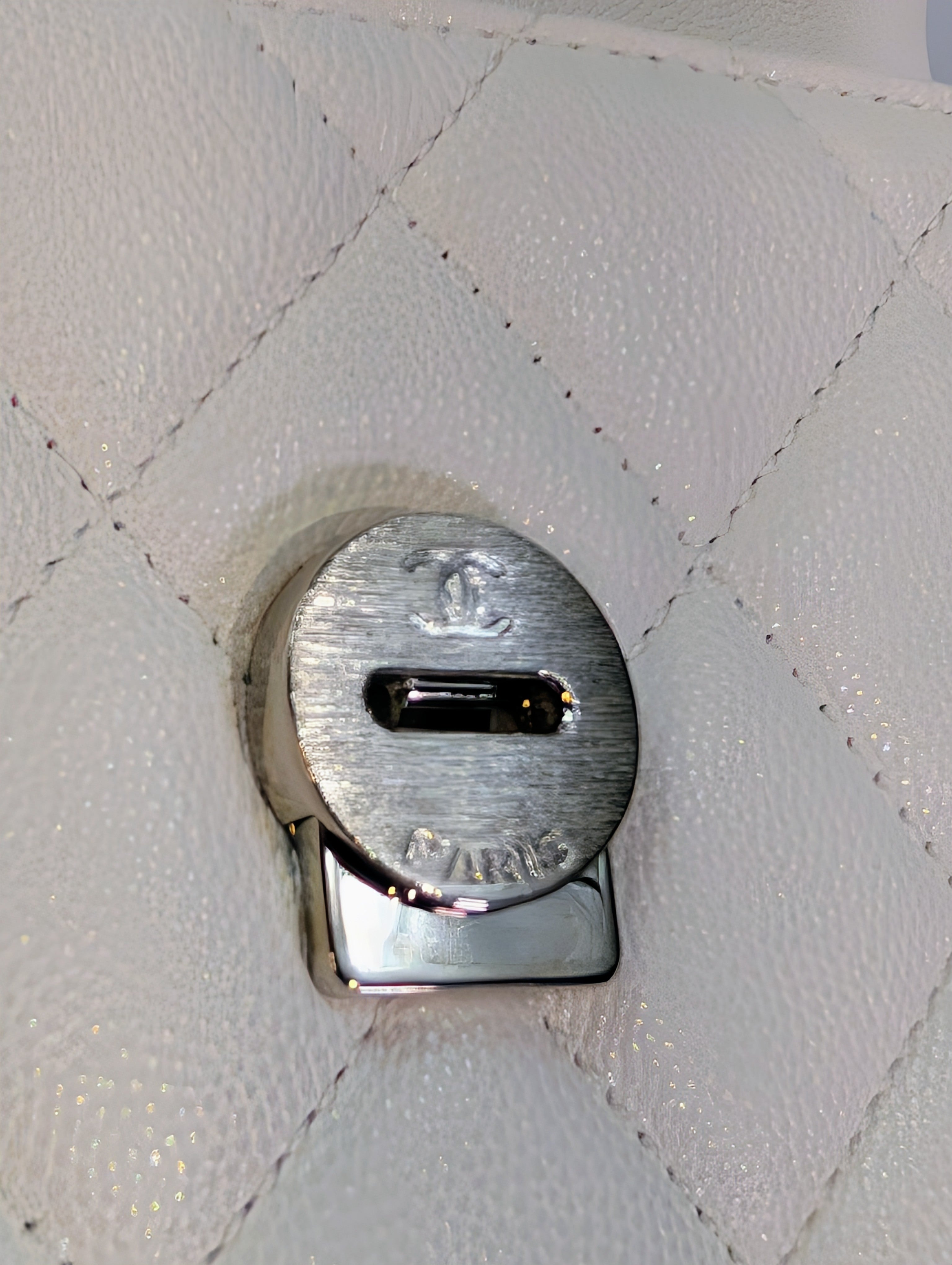 Chanel Limited-Edition Pearlized White MyEverything Caviar Mini-Flap with Black Hardware