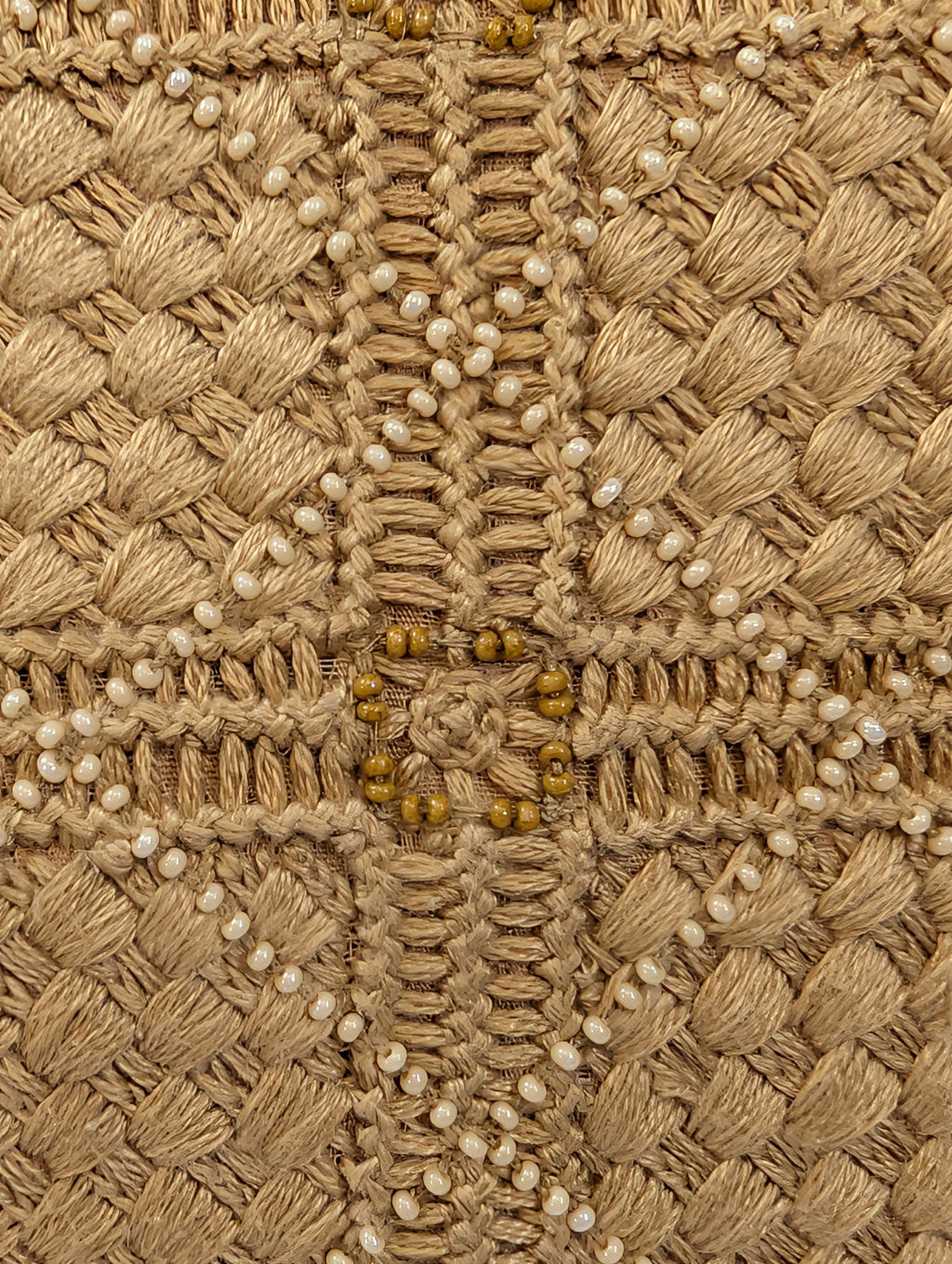 Christian Dior Natural Straw Raffia Woven Cannage Small Caro Flap Shoulder Bag