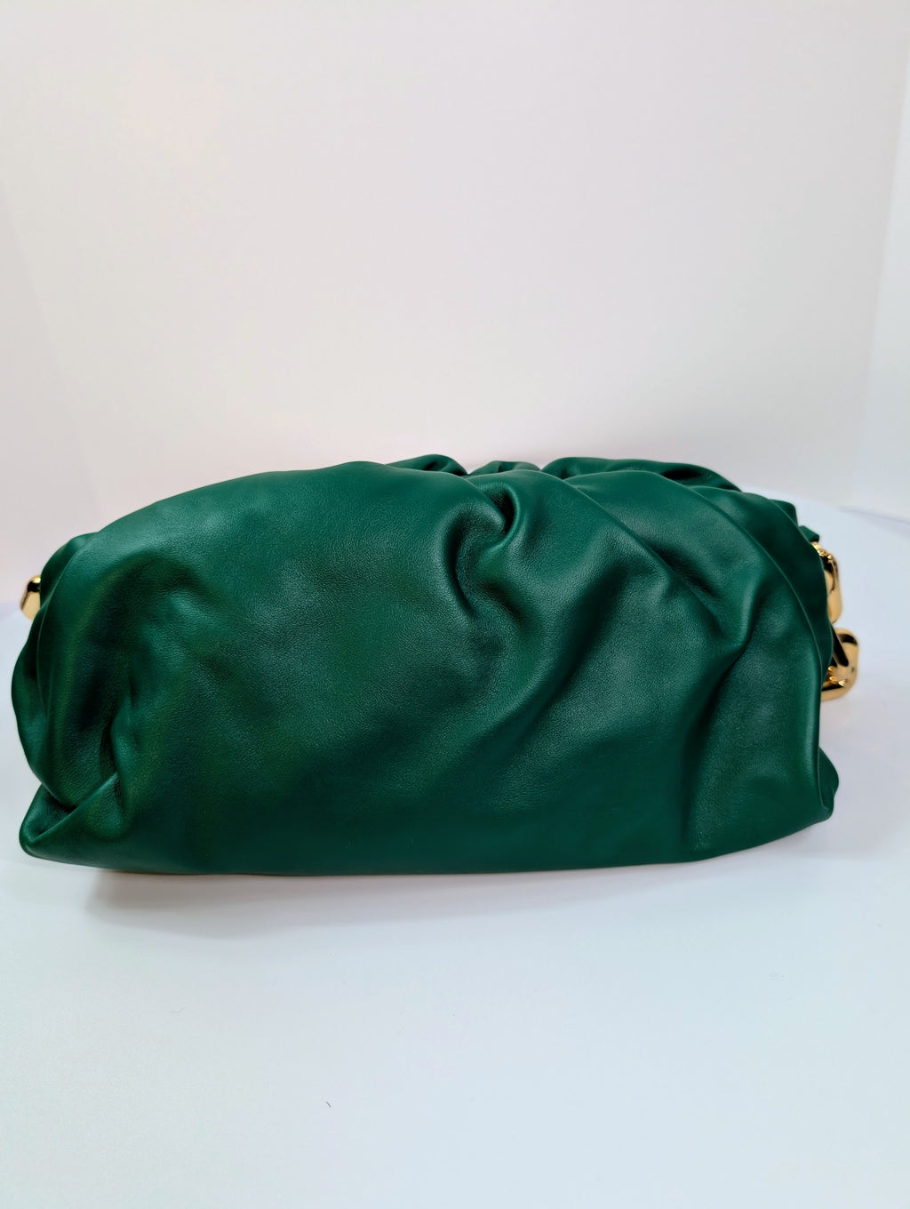 Bottega Veneta Emerald Green The Chain Pouch Mini Handbag