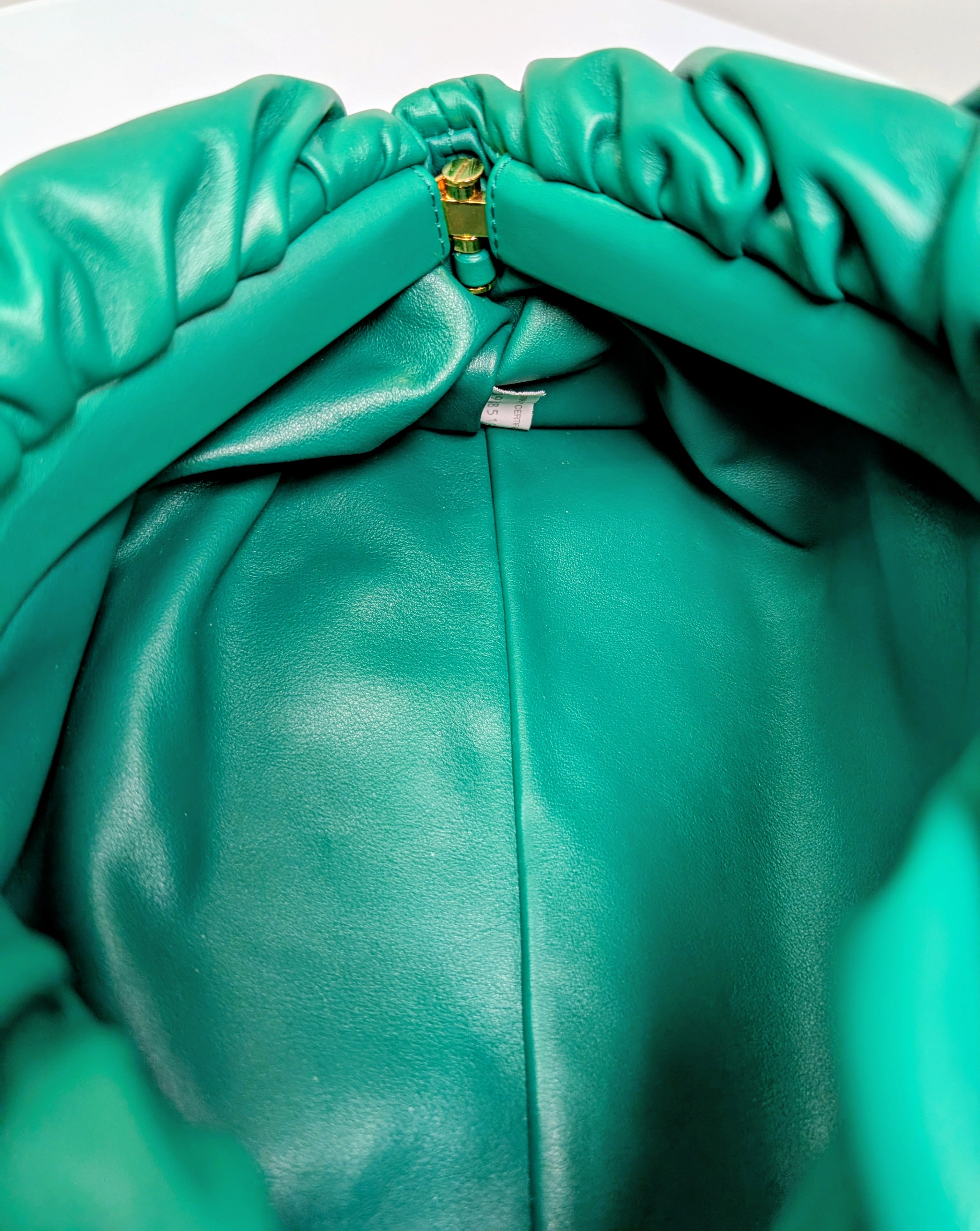 Bottega Veneta Emerald Green The Chain Pouch Mini Handbag