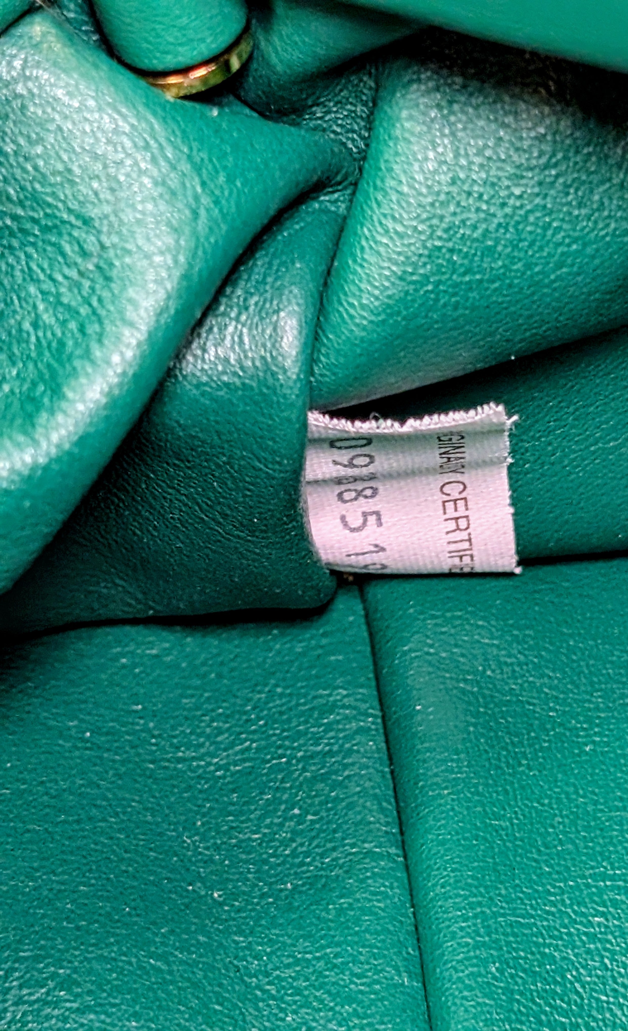 Bottega Veneta Emerald Green The Chain Pouch Mini Handbag