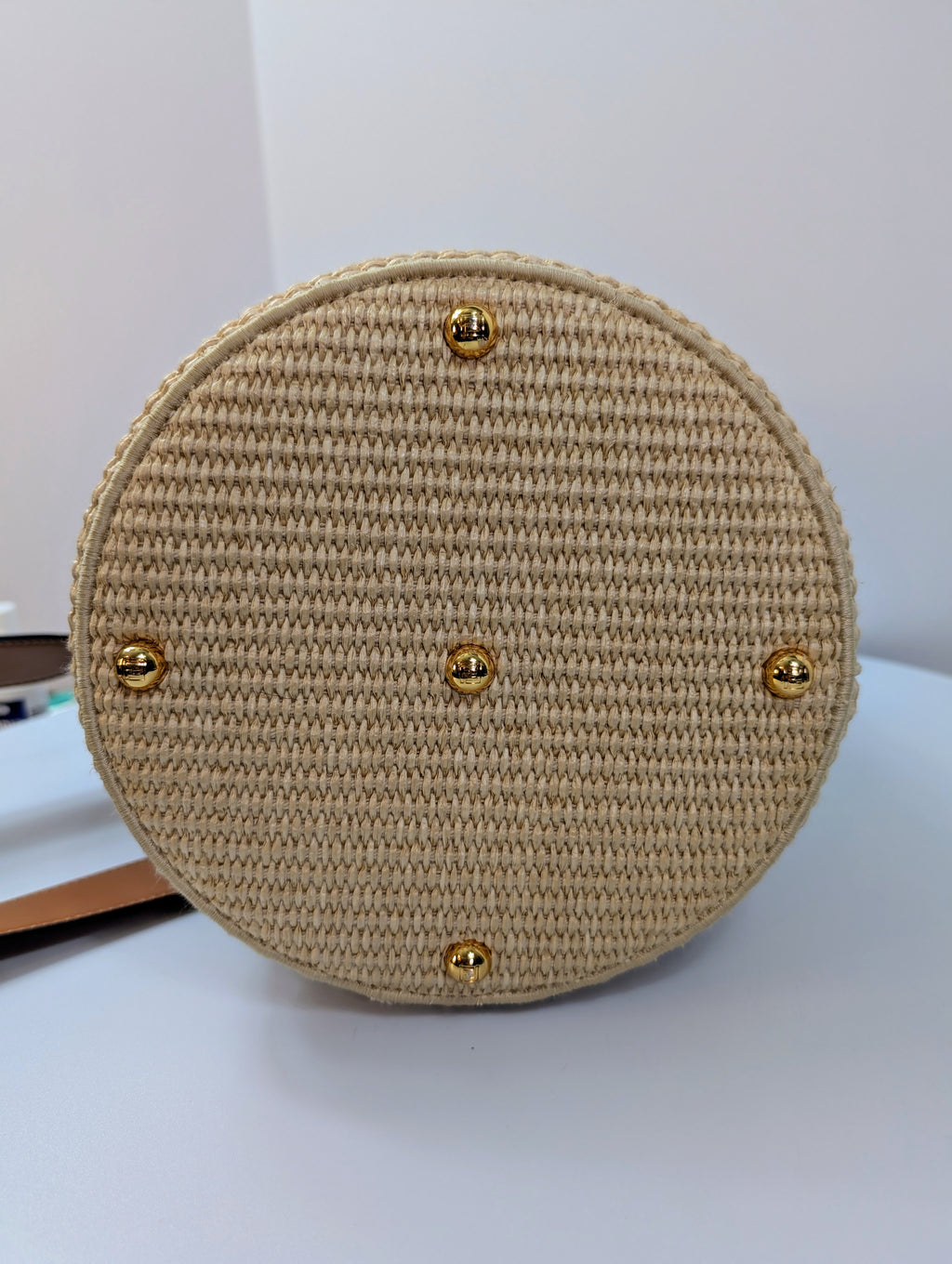 Fendi Step Out Straw and Canvas Bucket Bag with Rare Straps