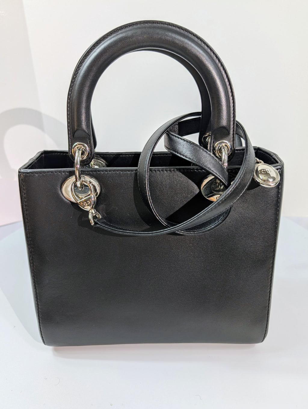Dior Rare Black Lady Dior Multi-Color Sequined Art Collection Bag (Olympia Scarry)
