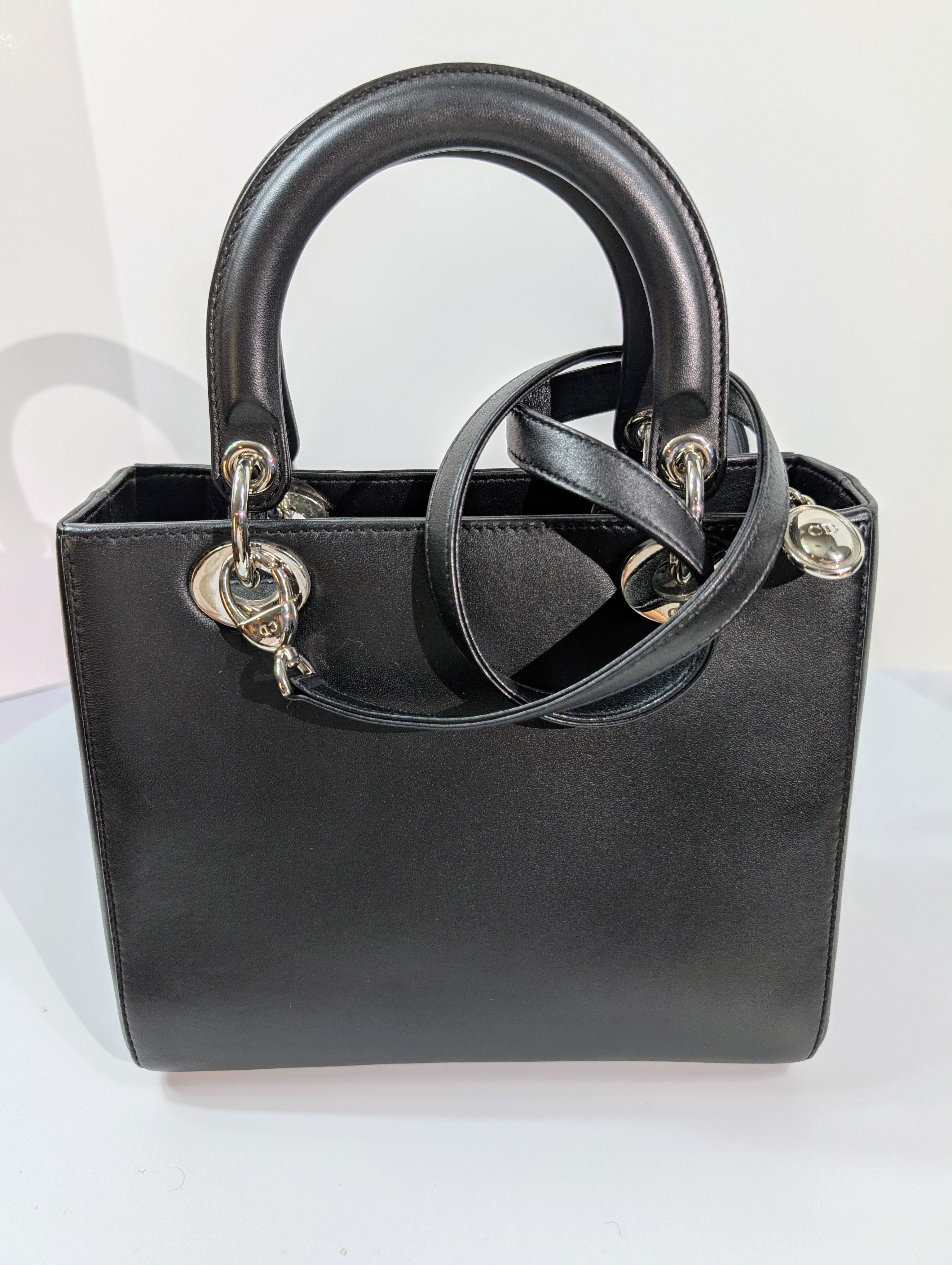 Dior Rare Black Lady Dior Multi-Color Sequined Art Collection Bag (Olympia Scarry)