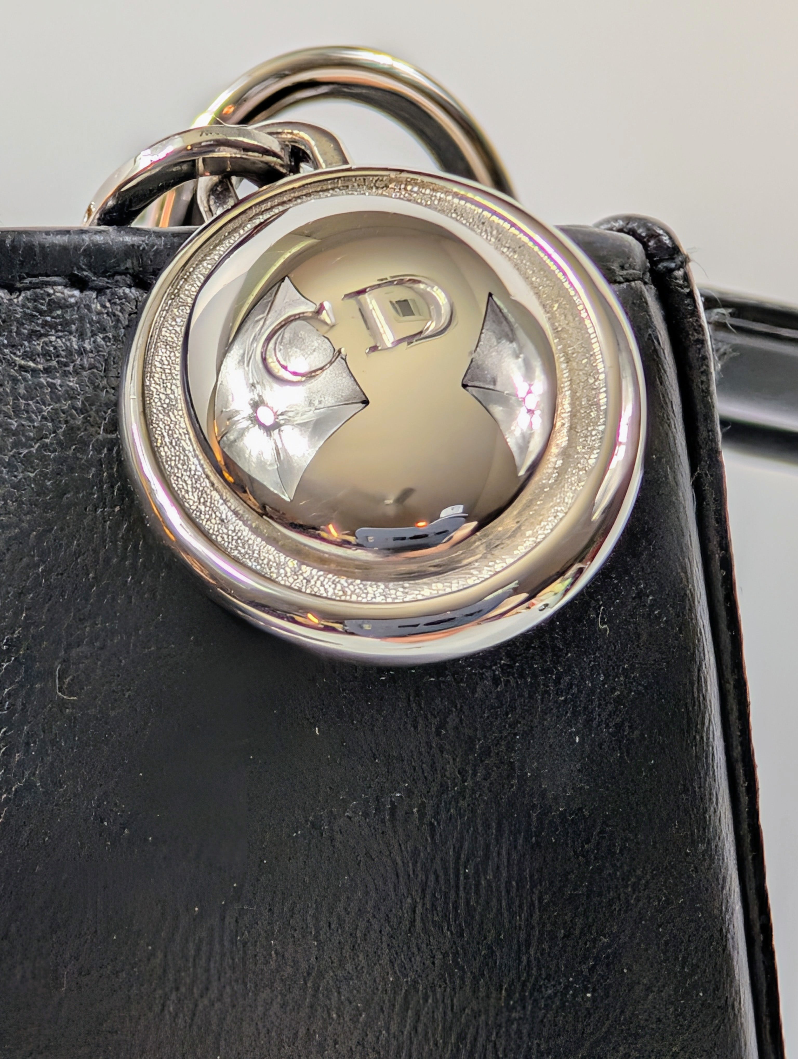Dior Rare Black Lady Dior Multi-Color Sequined Art Collection Bag (Olympia Scarry)
