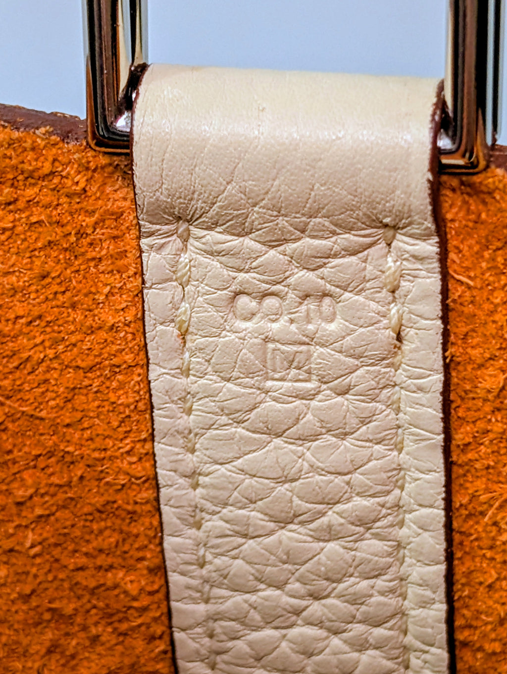 Hermes Bicolor Orange & Parchemin Clemence Leather Picotin 26 (GM) SOLD