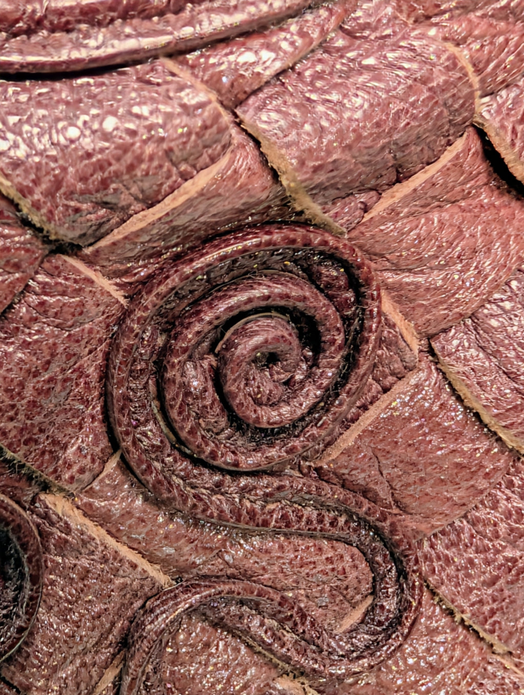 Bottega Veneta Burgundy Brown Intrecciato Embroidered Shoulder Bag