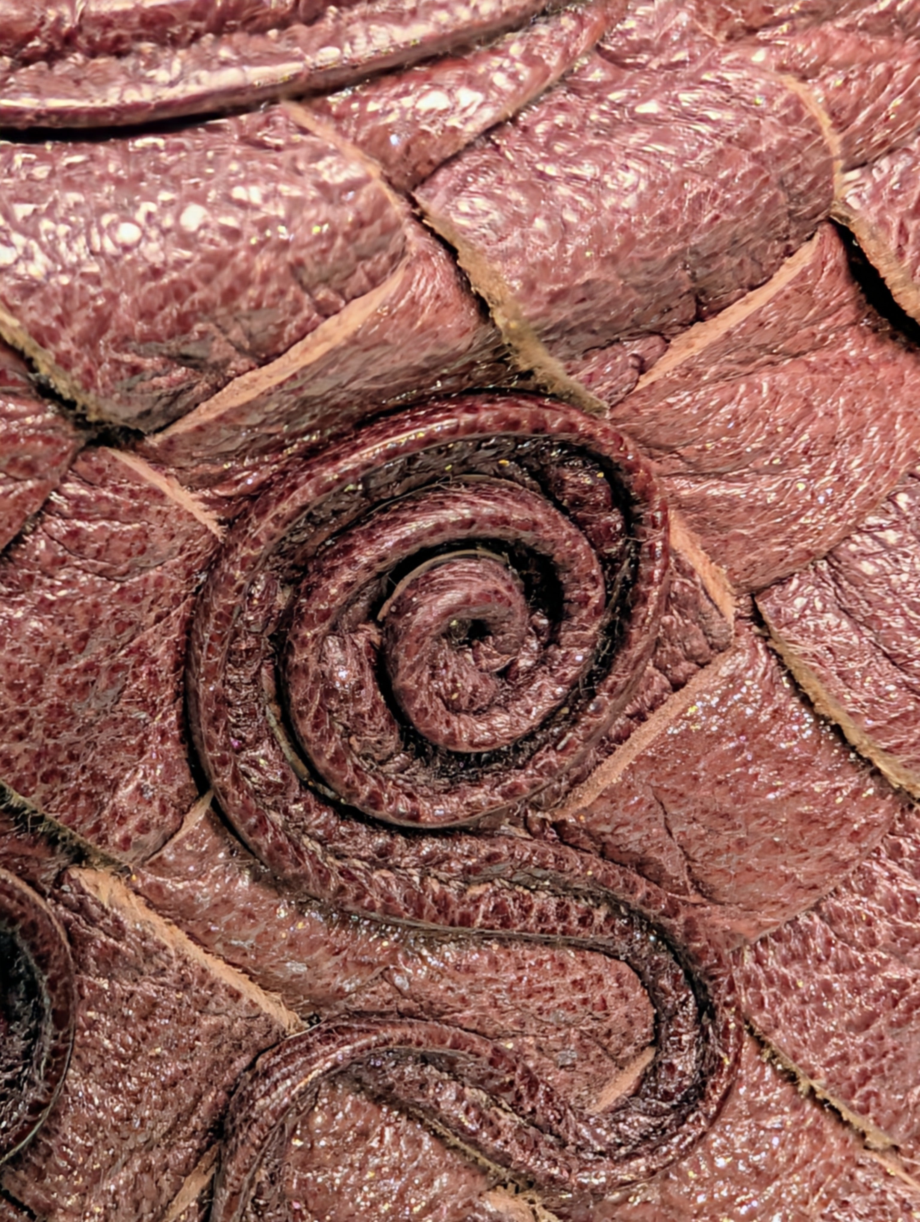 Bottega Veneta Burgundy Brown Intrecciato Embroidered Shoulder Bag