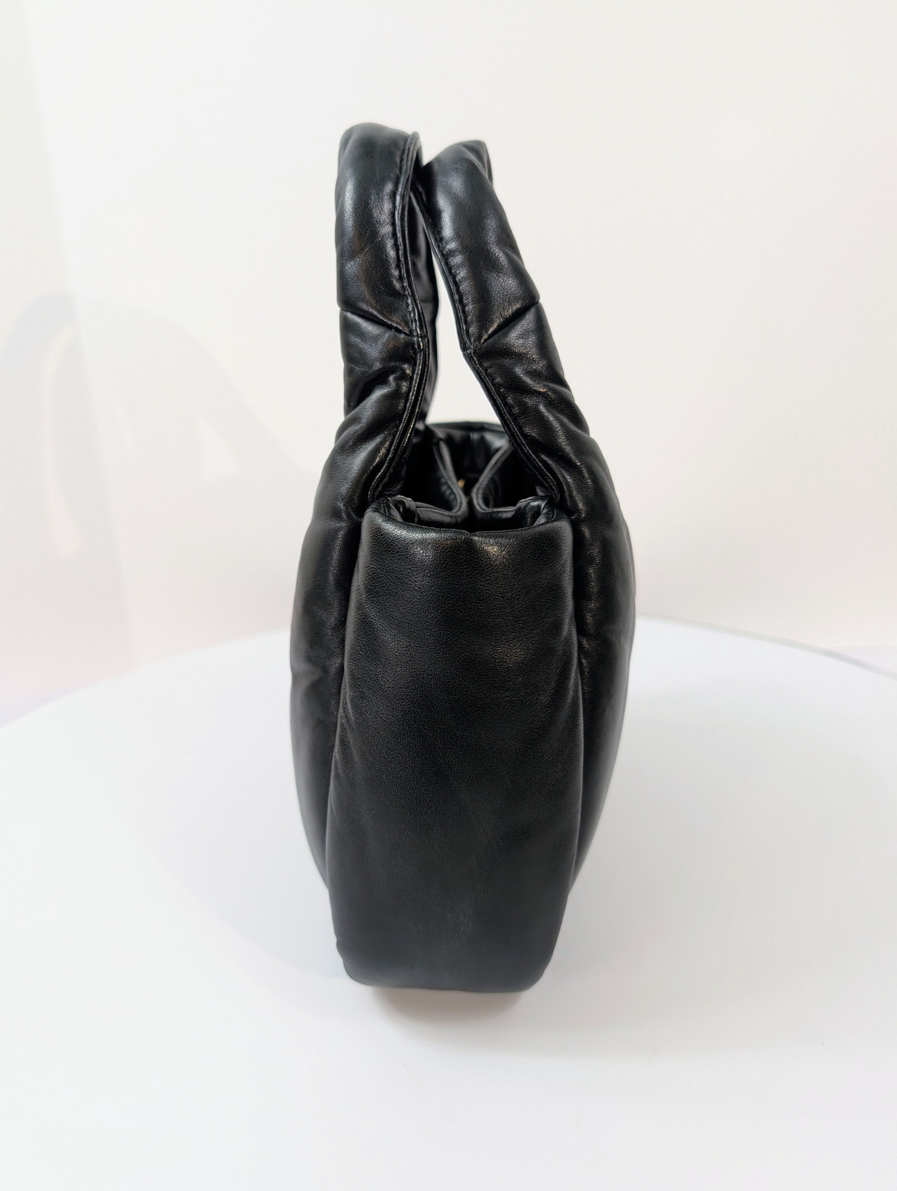 Prada Limited Edition Black Padded Soft Napa Leather Mini-Tote Bag