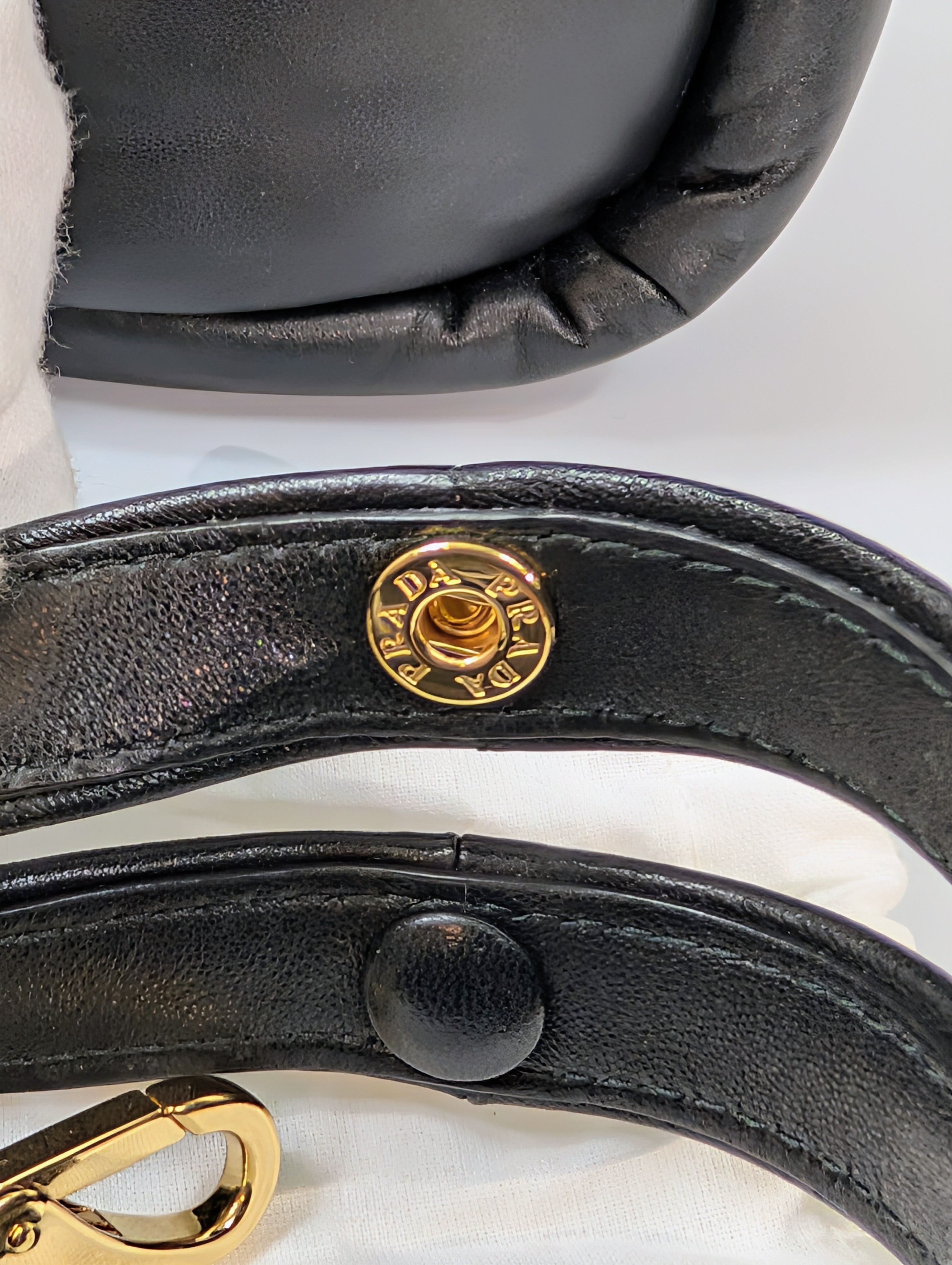 Prada Limited Edition Black Padded Soft Napa Leather Mini-Tote Bag