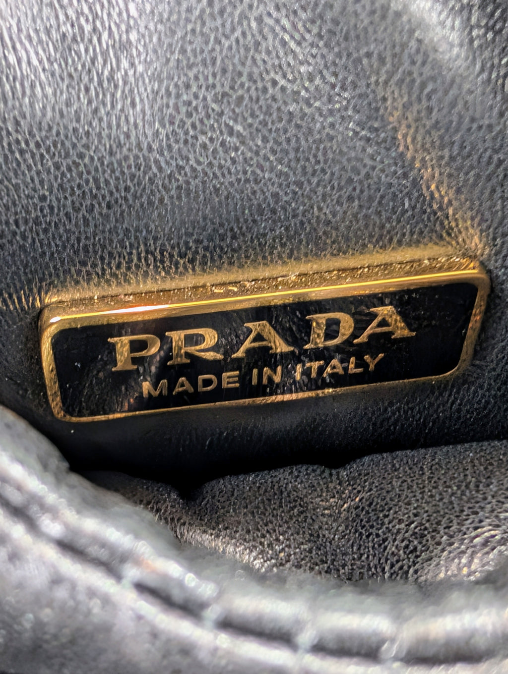 Prada Limited Edition Black Padded Soft Napa Leather Mini-Tote Bag