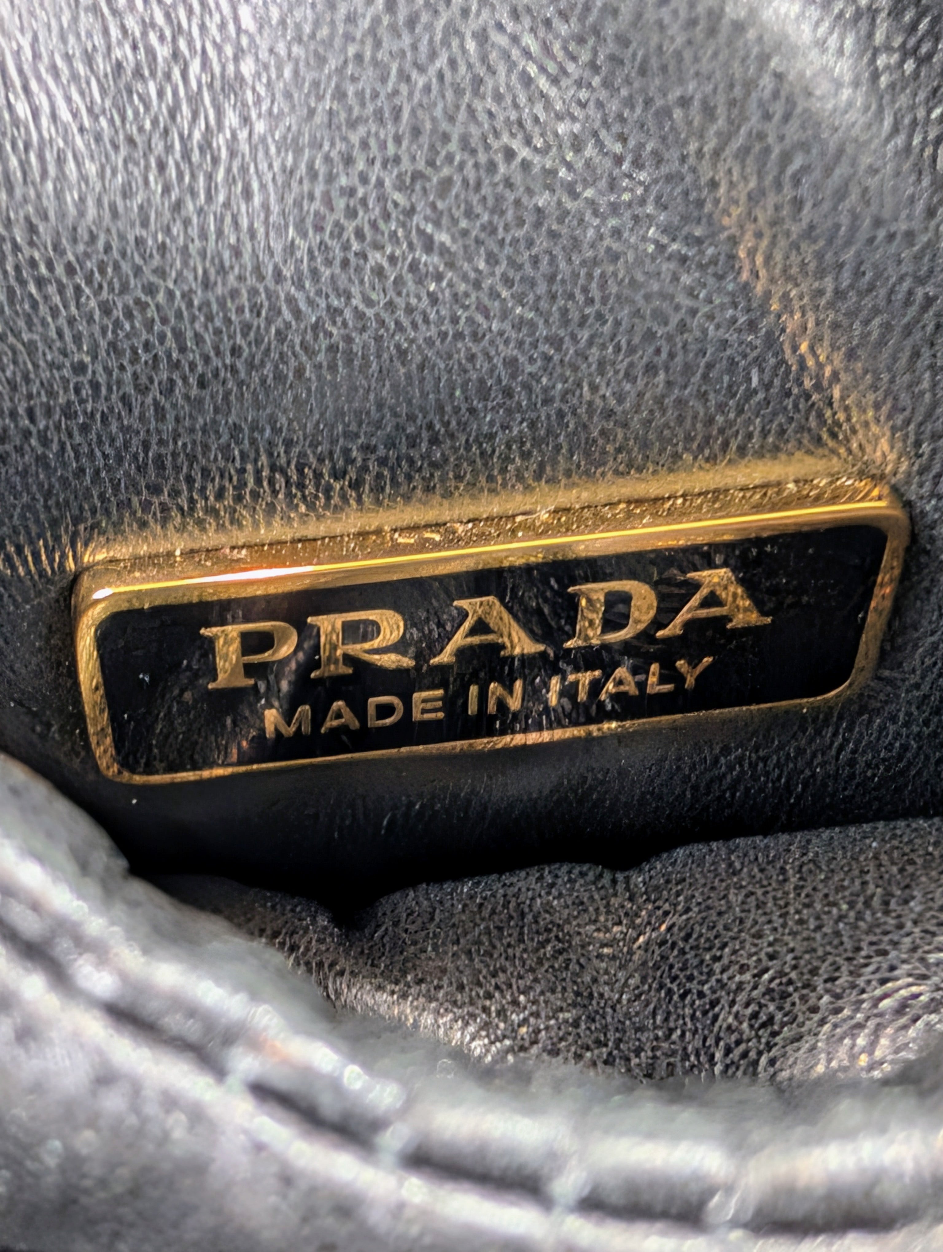 Prada Limited Edition Black Padded Soft Napa Leather Mini-Tote Bag