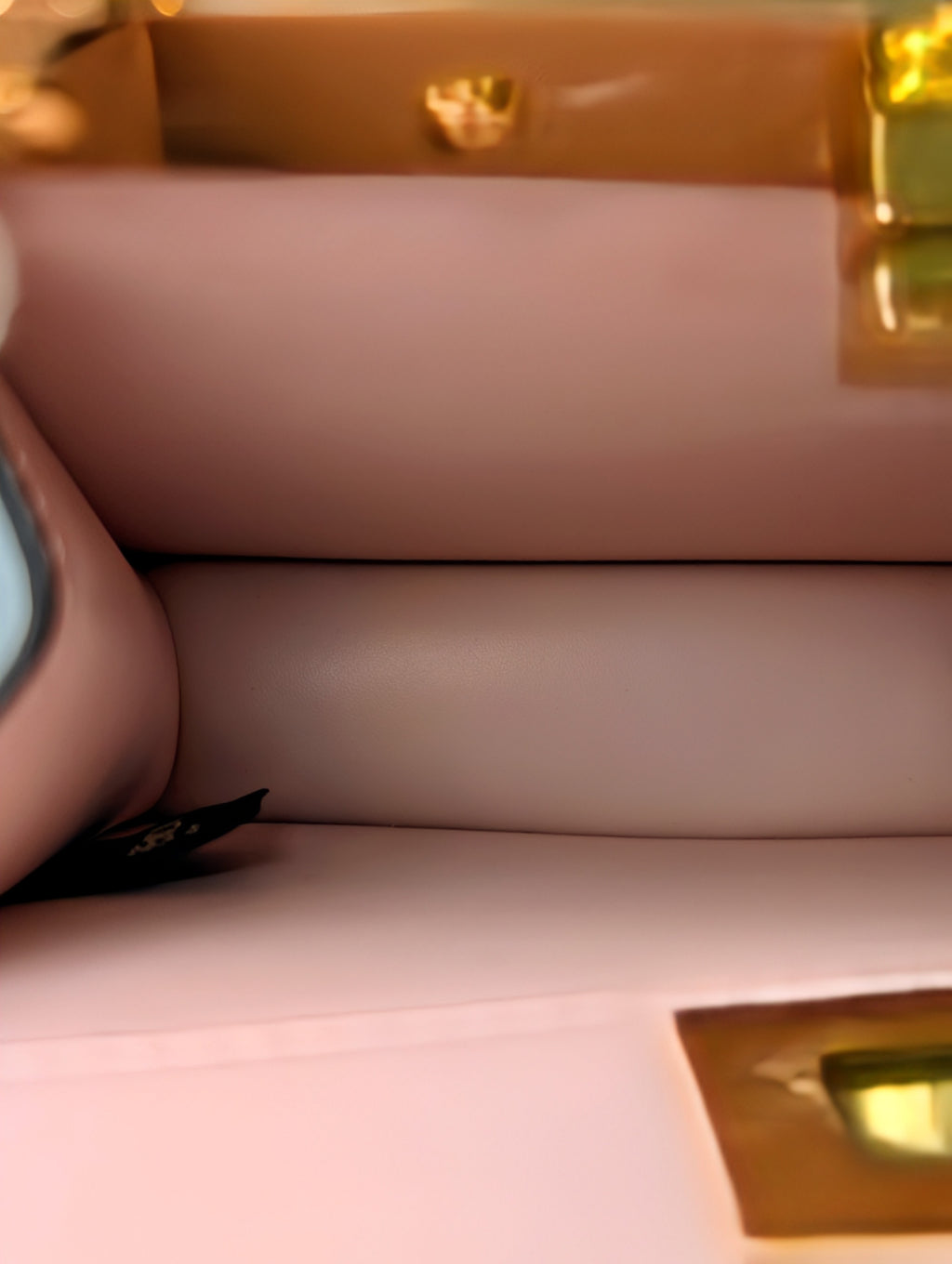 Fendi x Versace Light Pink Calfskin Peekaboo Mini Top Handle Bag