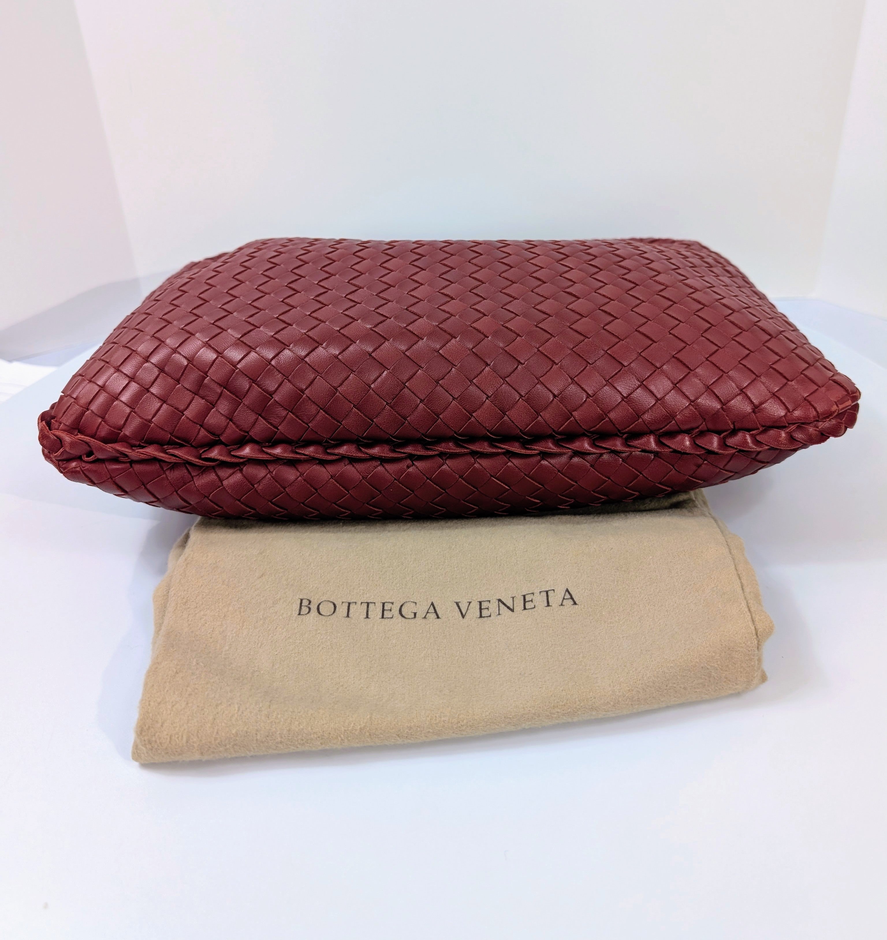 Bottega Veneta Red Napa Leather Hobo Campana Bag