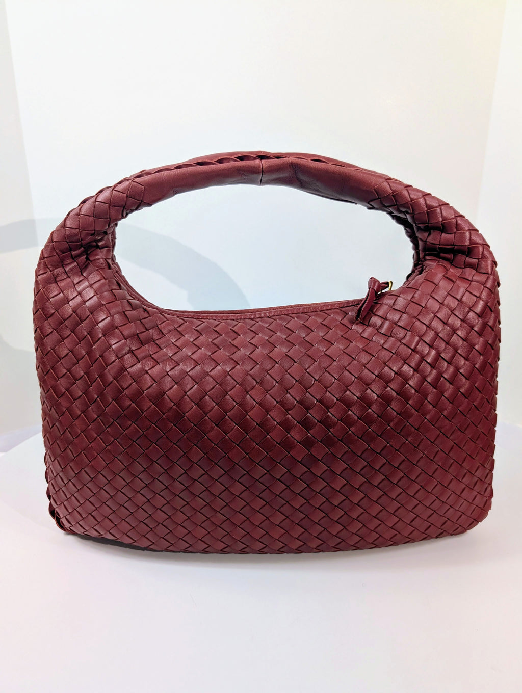 Bottega Veneta Red Napa Leather Hobo Campana Bag
