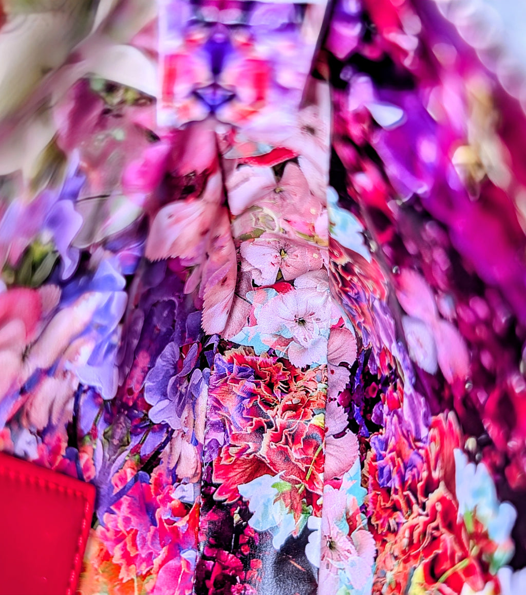 Christian Louboutin NWT Floral Kaleidoscope Naplak Leather Cabata Mini Pouch