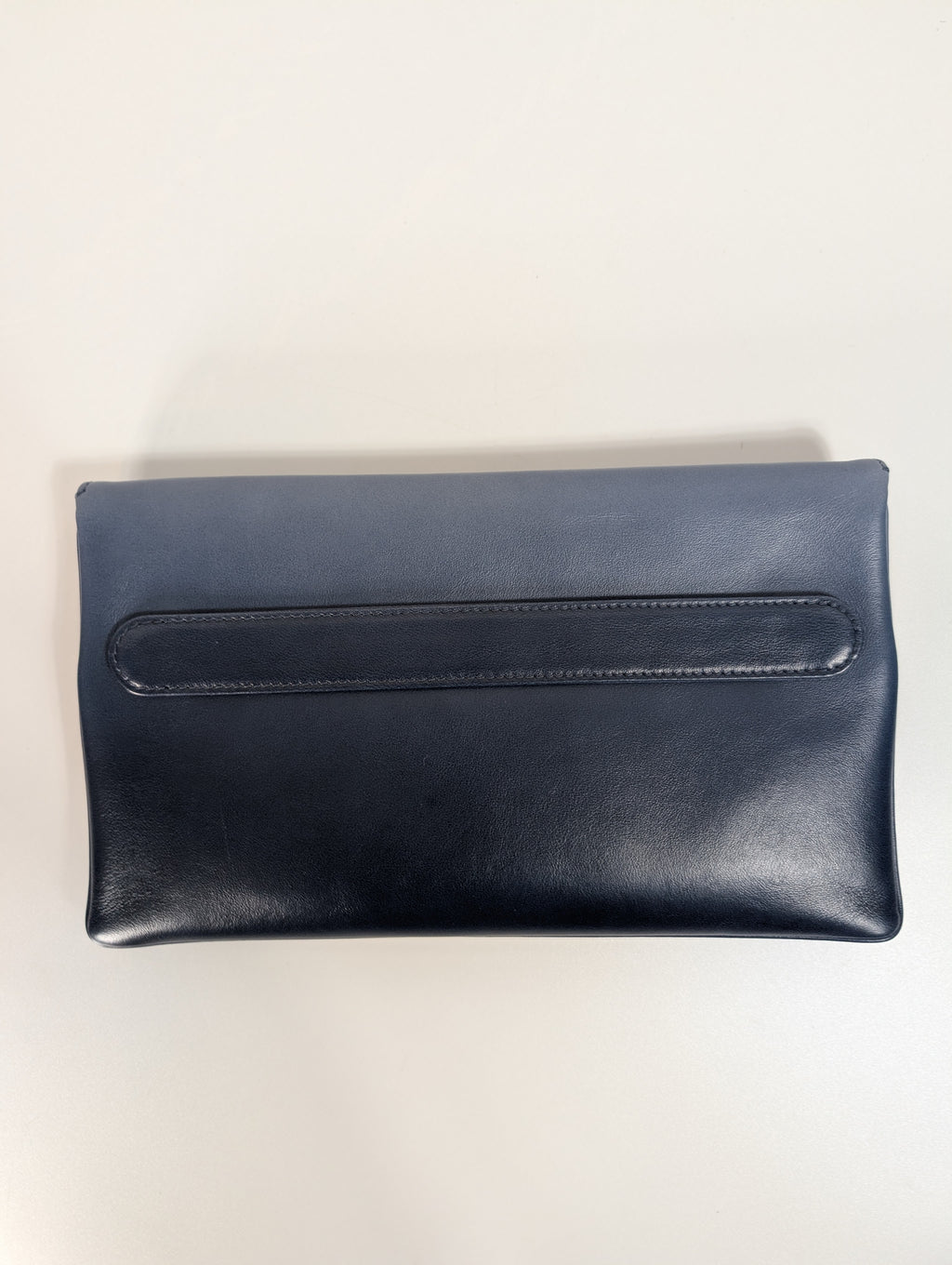 Dior Bicolor Blue Lambskin Flap Clutch with Gold-Tone Dior Chain