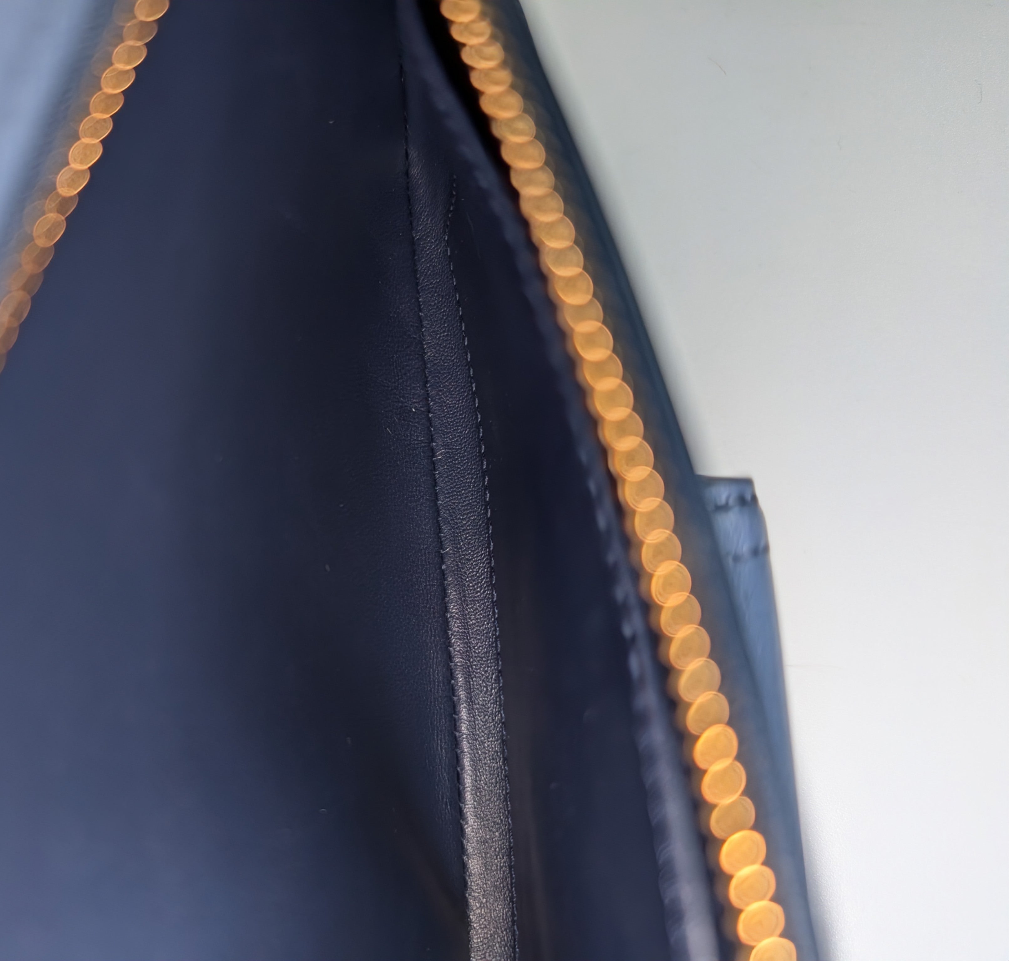 Dior Bicolor Blue Lambskin Flap Clutch with Gold-Tone Dior Chain