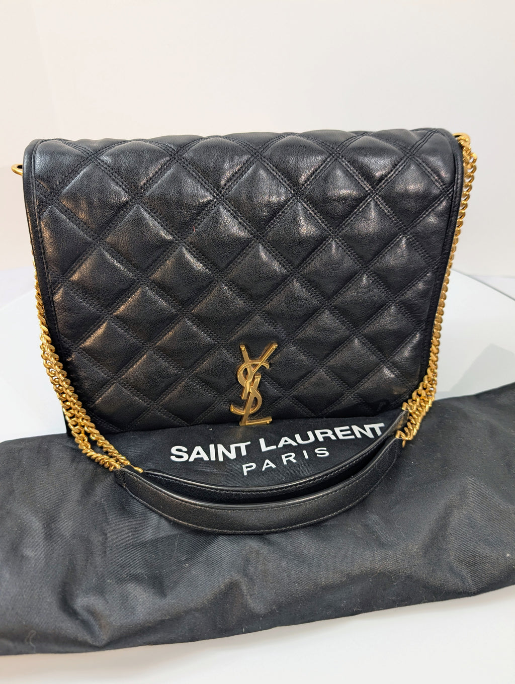 Saint Laurent YSL Black Quilted Leather Niki Shoulder Bag