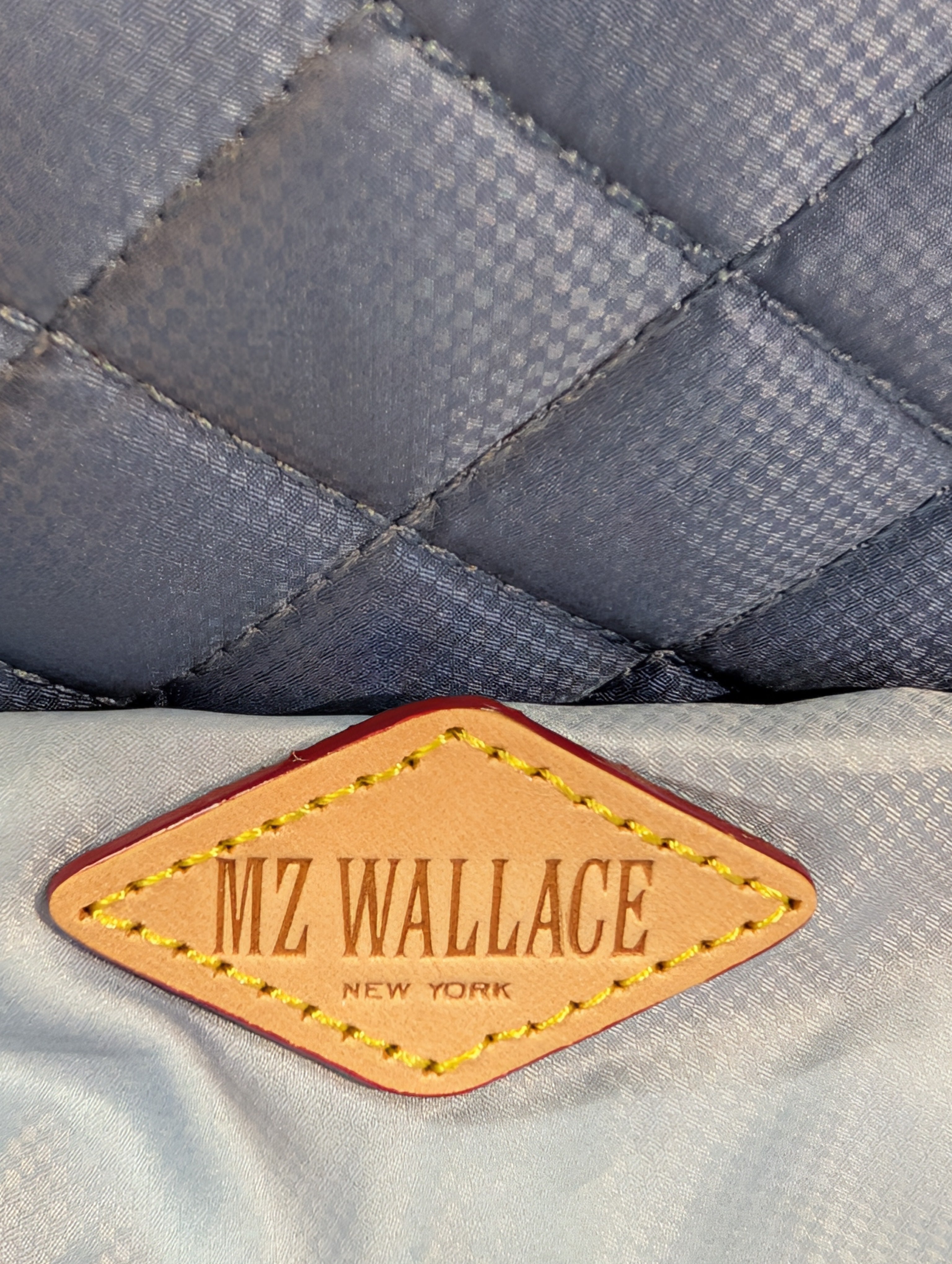 SOLD: MZ Wallace Blue Quilted Ombre Nylon Crossbody Bag