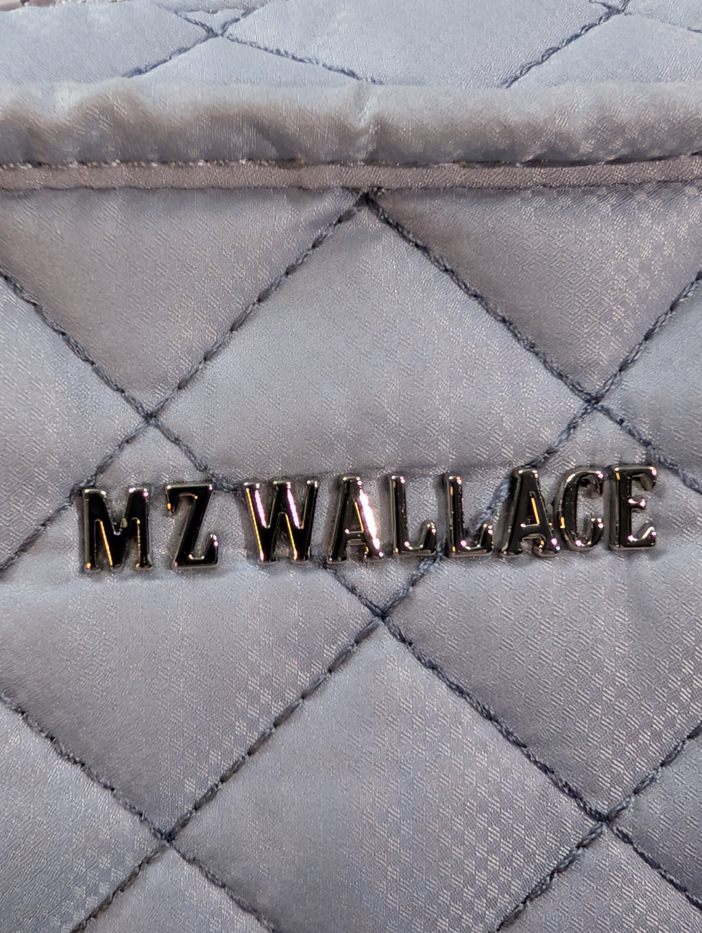 SOLD: MZ Wallace Blue Quilted Ombre Nylon Crossbody Bag