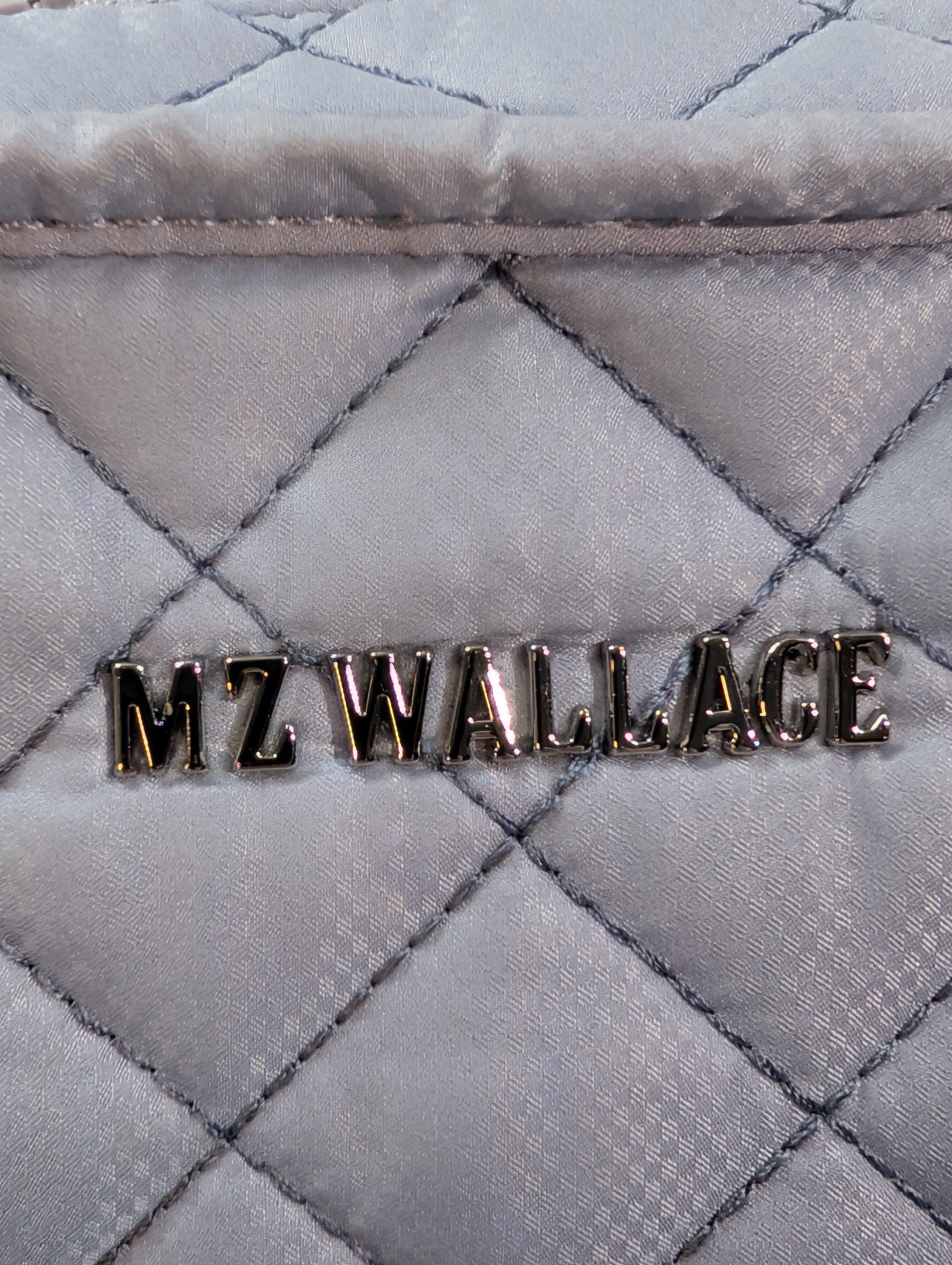 SOLD: MZ Wallace Blue Quilted Ombre Nylon Crossbody Bag