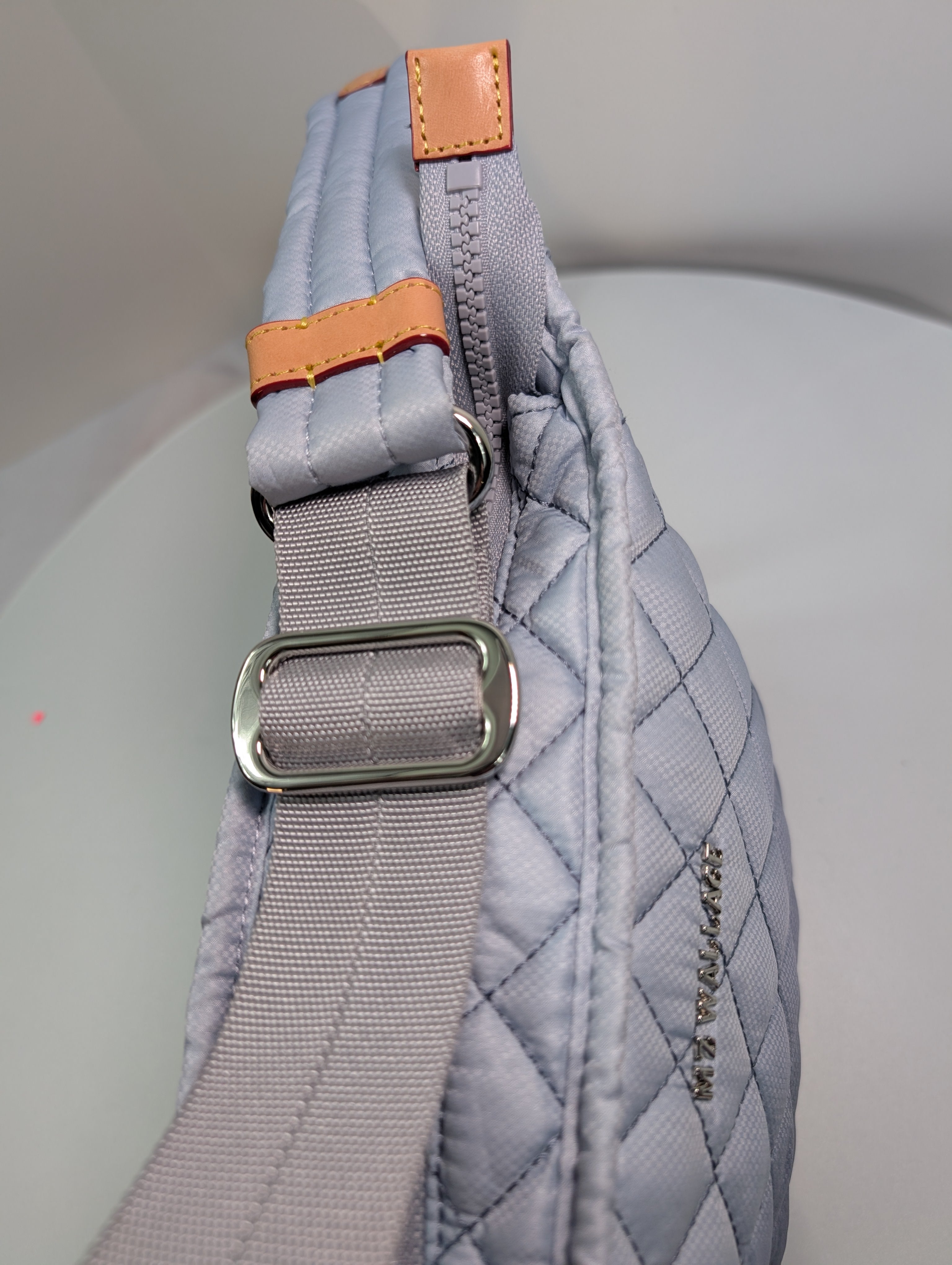 SOLD: MZ Wallace Blue Quilted Ombre Nylon Crossbody Bag