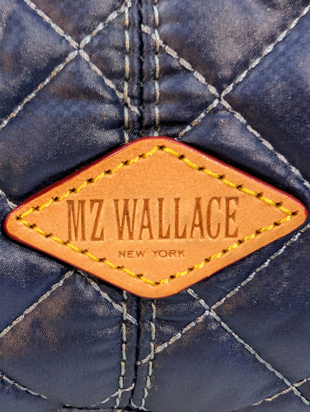 SOLD: MZ Wallace Blue Quilted Ombre Nylon Crossbody Bag