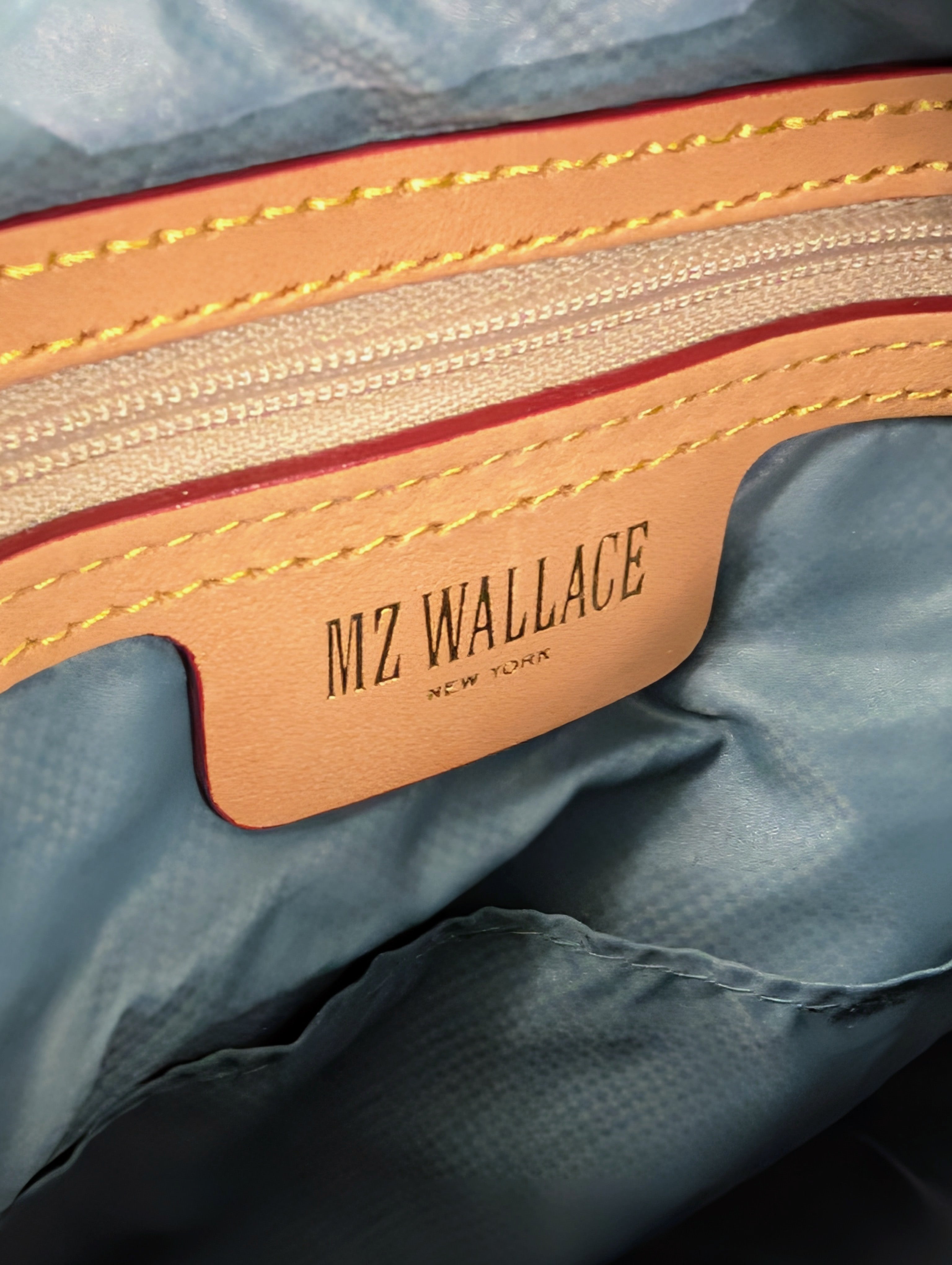 SOLD: MZ Wallace Blue Quilted Ombre Nylon Crossbody Bag