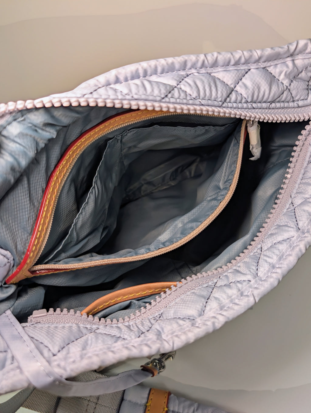 SOLD: MZ Wallace Blue Quilted Ombre Nylon Crossbody Bag